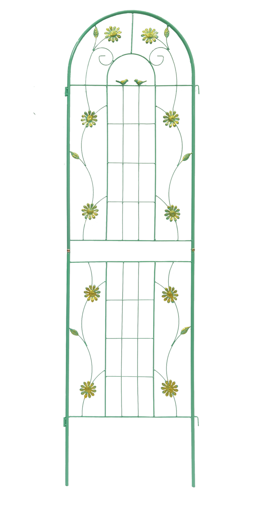 Kahomvis GDLIFE-QPT2-449 Garden Trellis 20-Inches W x 71-Inches H Green Iron Garden Trellis For Climbing Plants For Cucumbers For Roses For Tomatoes