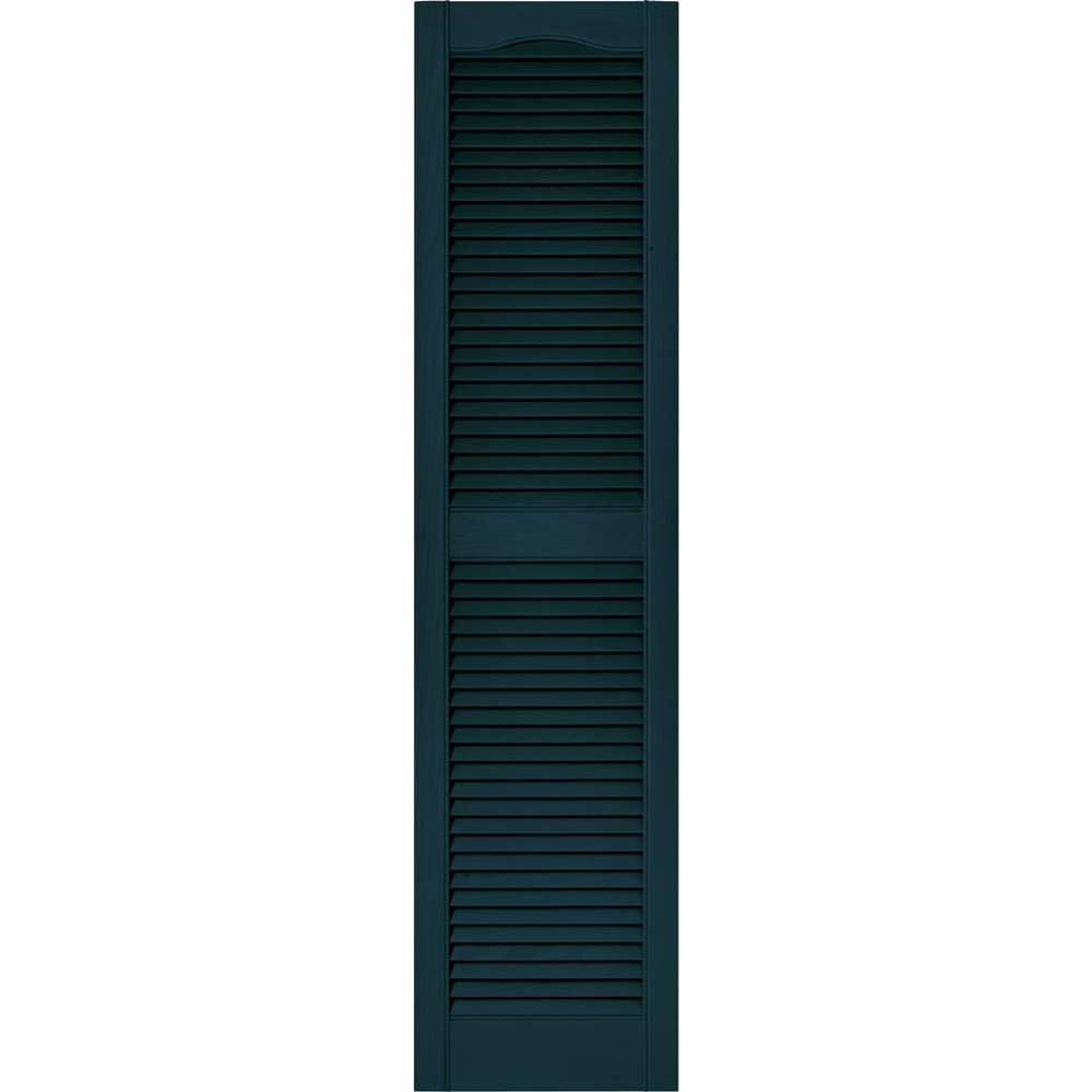 Vantage V1711460166 14.563-in W x 59.75-in H Indigo Blue Louvered Exterior Shutters ( 1 -Pack )