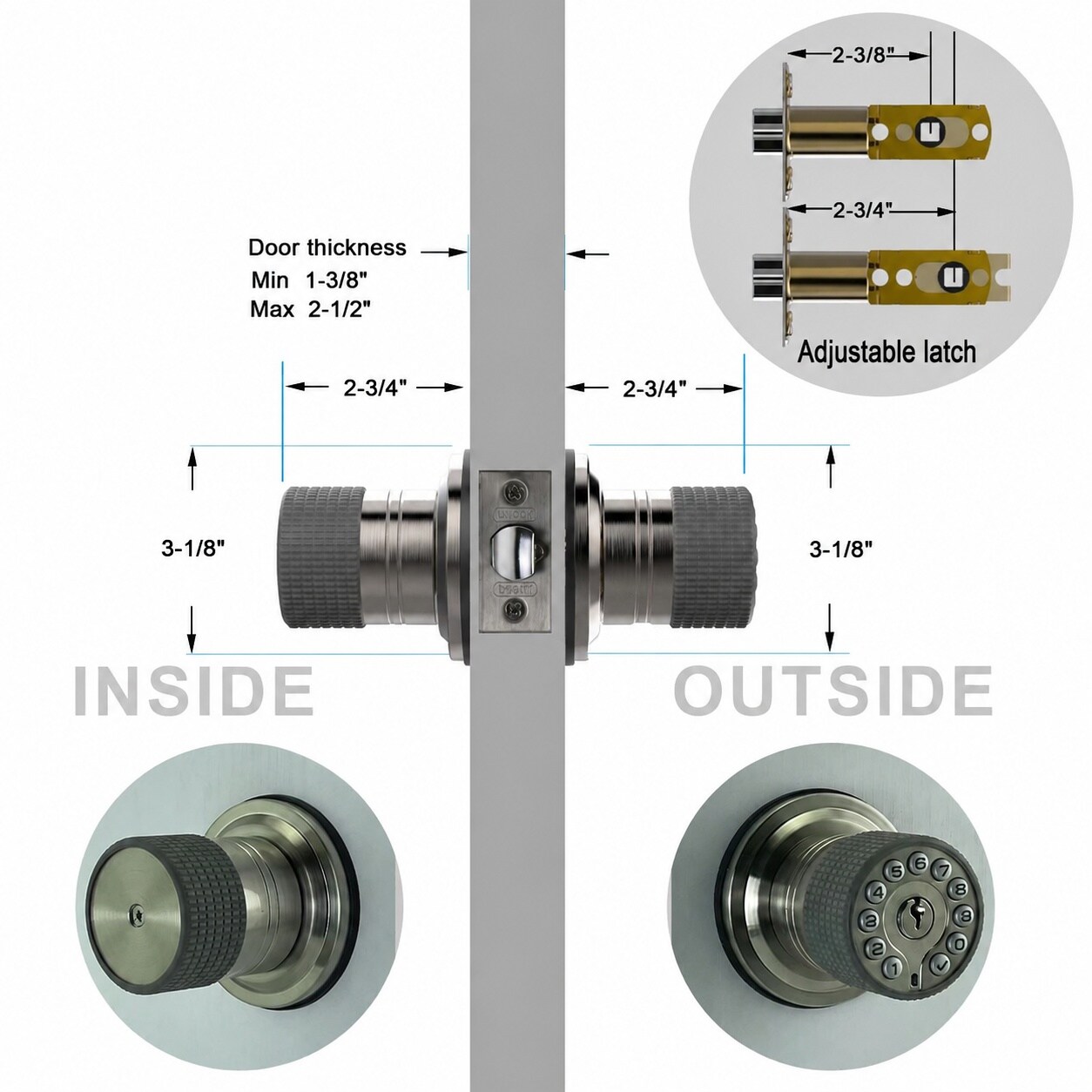 Afoxsos LAF0719F490 Electronic-Door-Locks - View #5