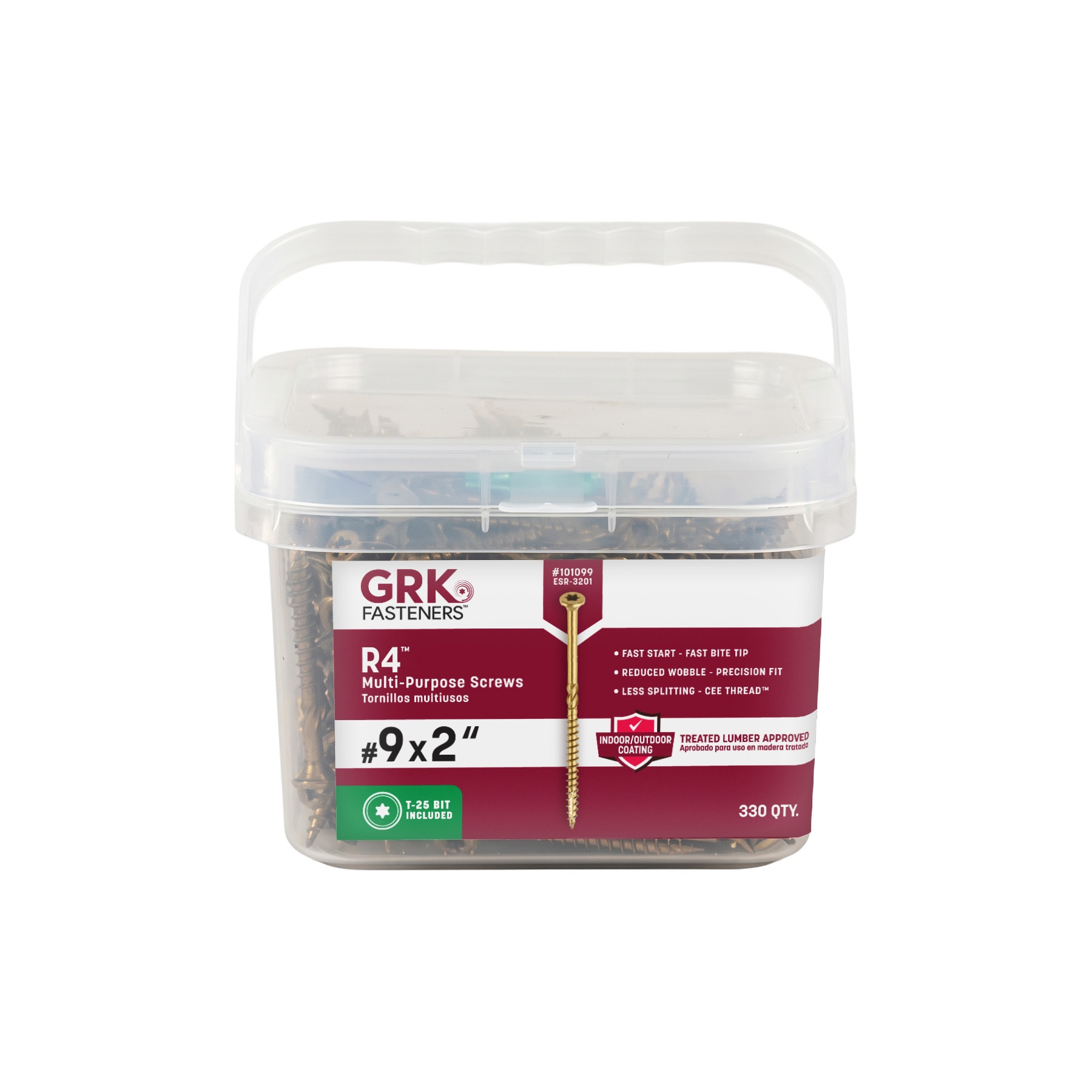 GRK R4 #9 x 2-in Polymer Exterior Multi-material screws 330 -Per Box