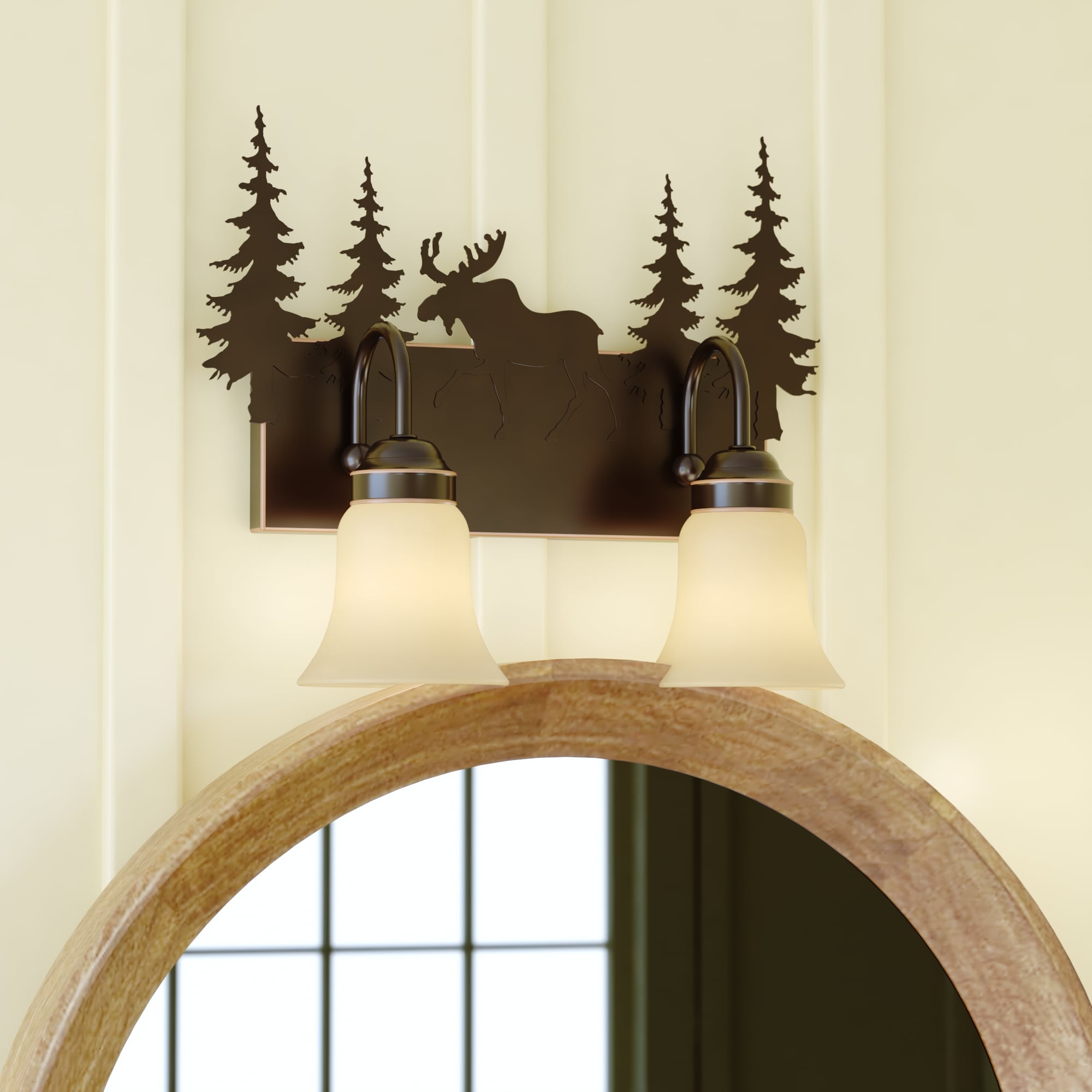 Cascadia VL55602BBZ Yellowstone 16.75-in 2 -Light Oil-rubbed Bronze Rustic Vanity light