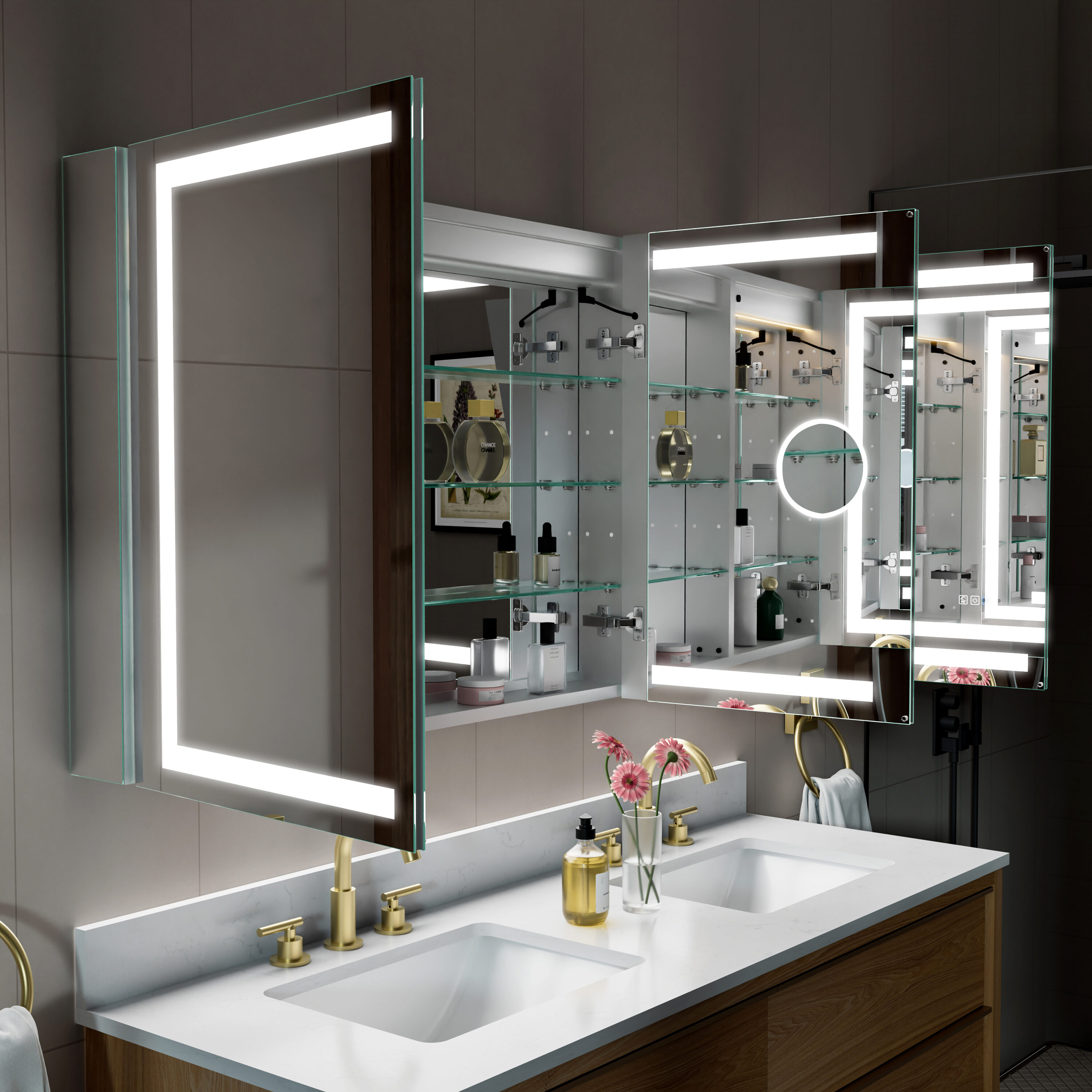 WELLFOR EX-UNBV36GR Bathroom-Medicine-Cabinets - View #14