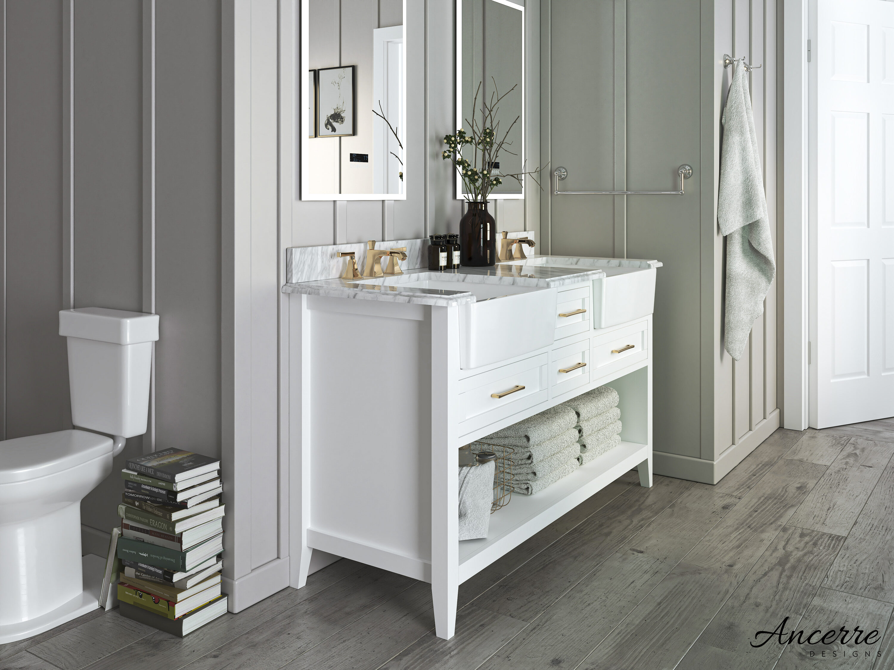 Ancerre Designs VTS-HAYLEY-60-W-CW Bath-Vanity-Combo - View #10