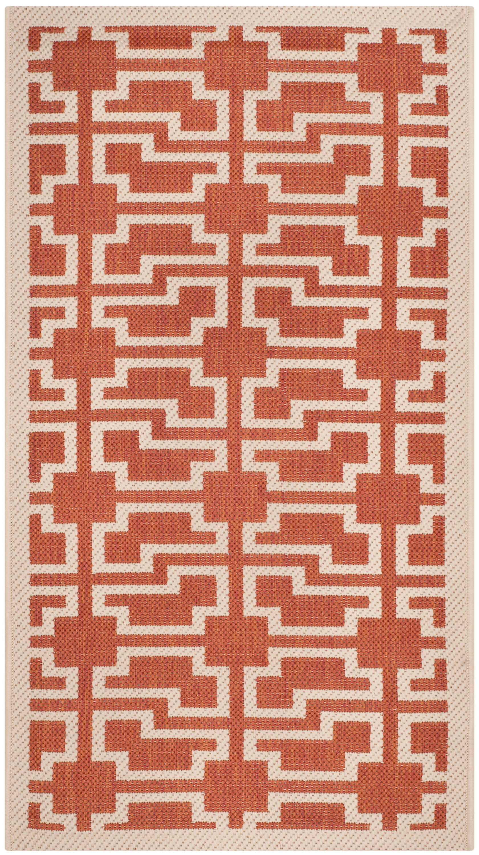 Courtyard 6015 Terracotta Beige 2 X 4 Area Rug