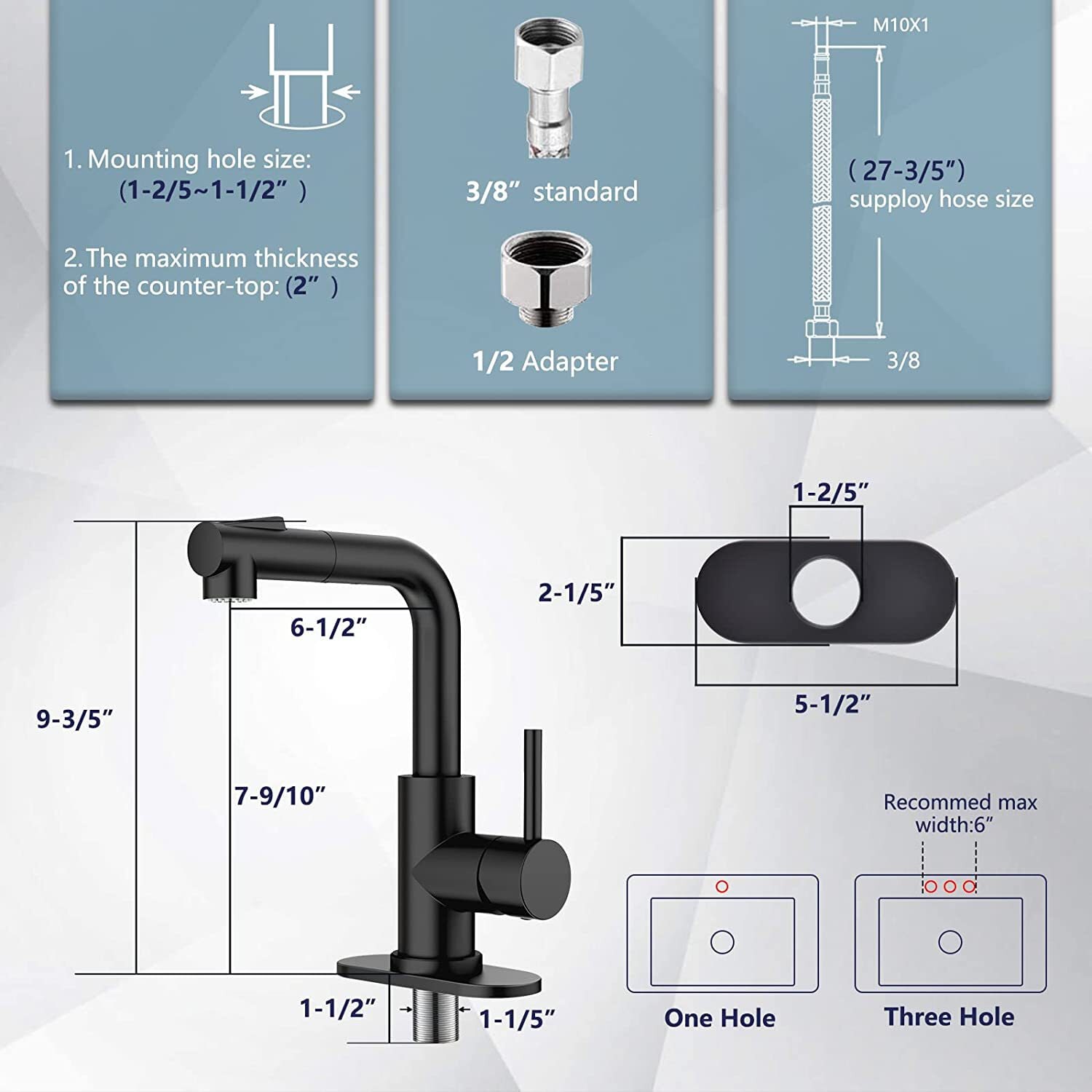 APPASO APS266-MB Kitchen-Faucets - View #2