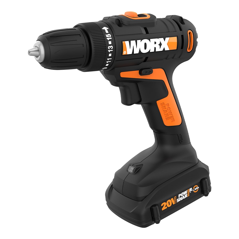 WORX Power Share 20 volt Max 3 8 in Cordless Drill 1 Battery