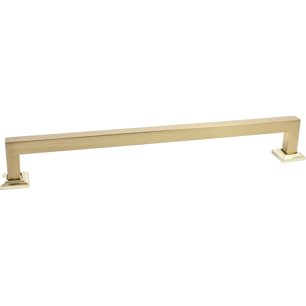 Rusticware 997SB Pull 9-in , 224mm Center to Center Satin Brass Dual Mount Rectangular Handle Drawer Pull