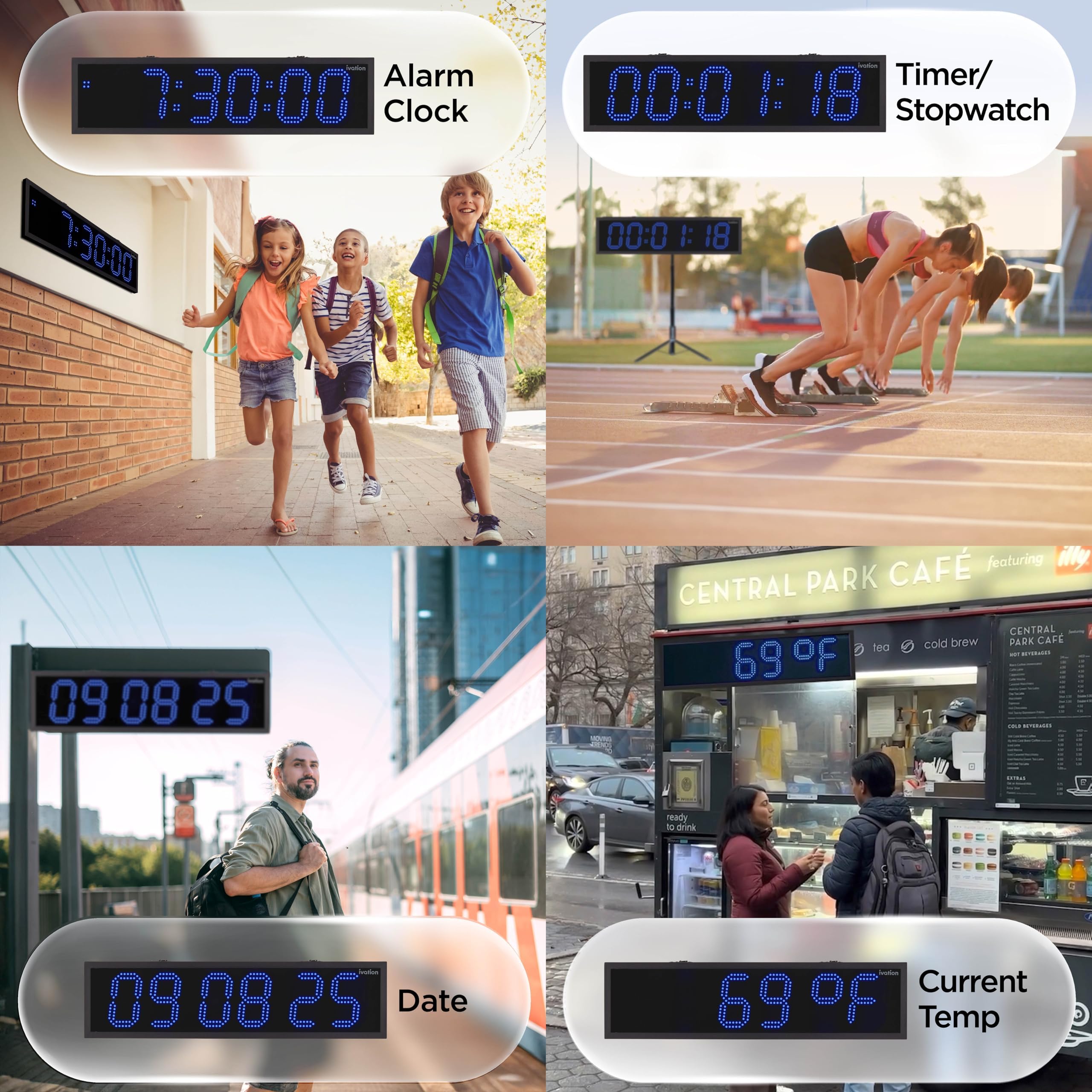 Ivation JID0624TBLU Indoor-Outdoor-Clocks - View #3