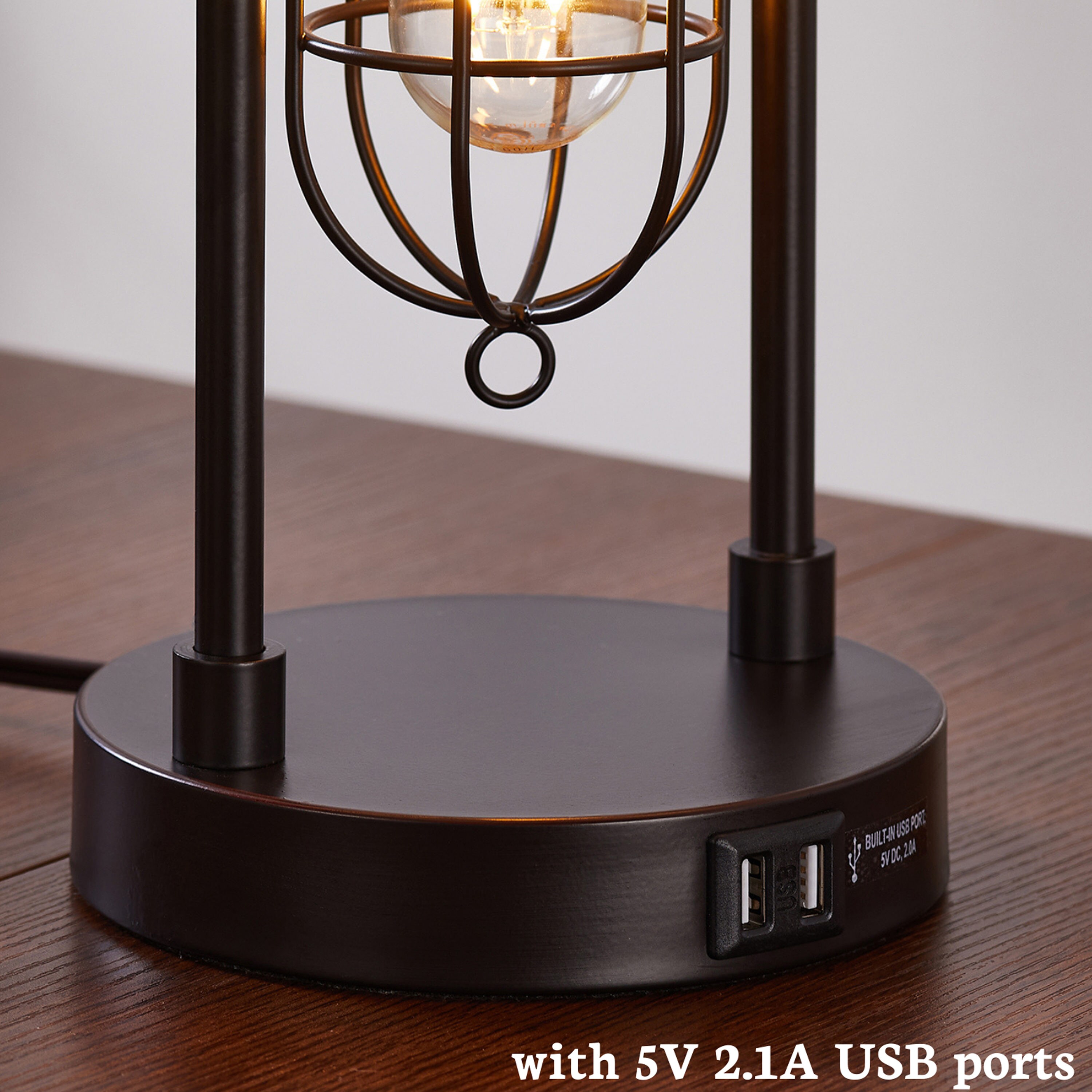 KYRID 21’’ Table Lamps Set of 2 with USB Port and Night Light, Modern