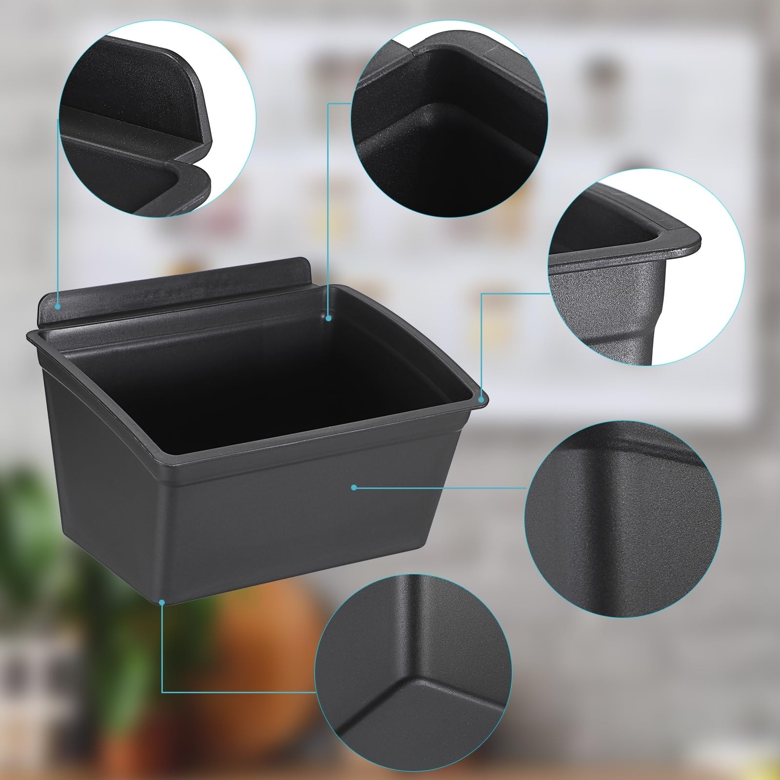 Lukvuzo 6 pcs plastic slatwall bins organizer for garage stackable ...