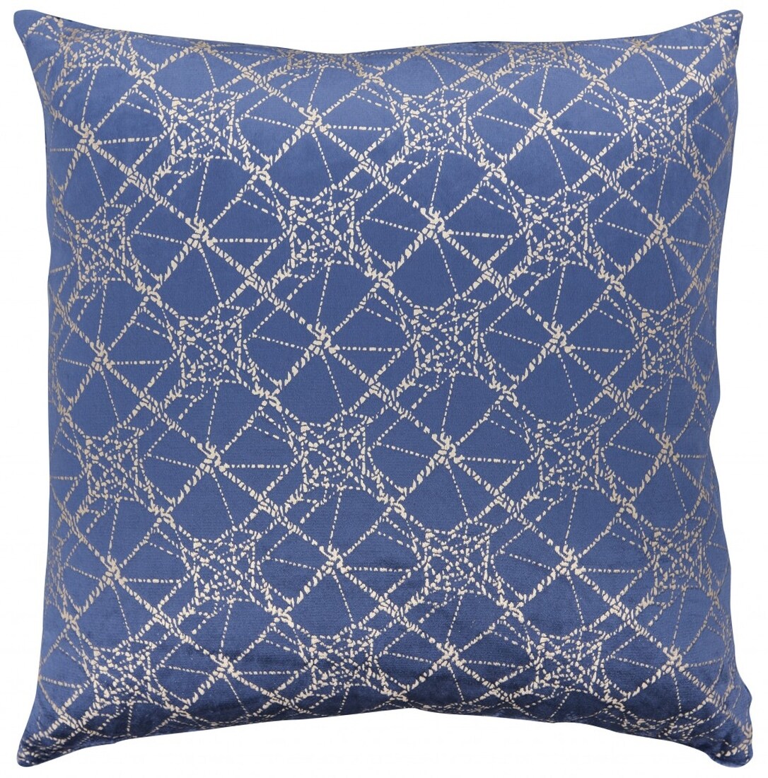 HomeRoots 4000386623 20-in x 20-in Grey Square Indoor Decorative Pillow
