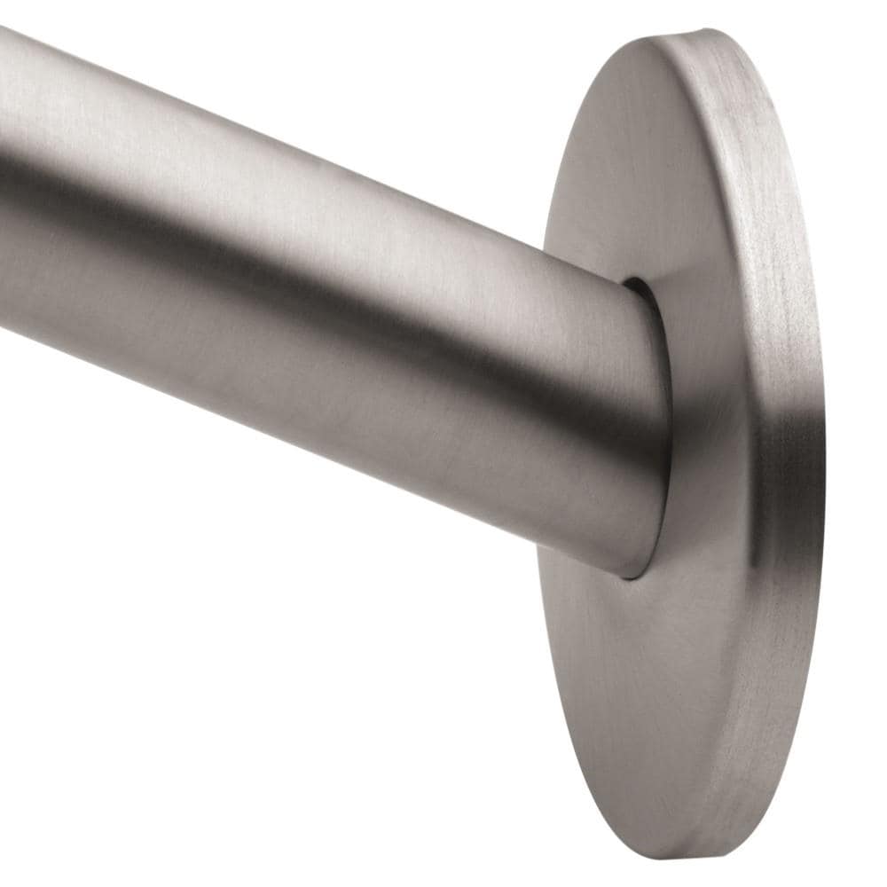 Moen CSR2145BN 60-in to 60-in Brushed Nickel Fixed Single curve Shower Curtain Rod