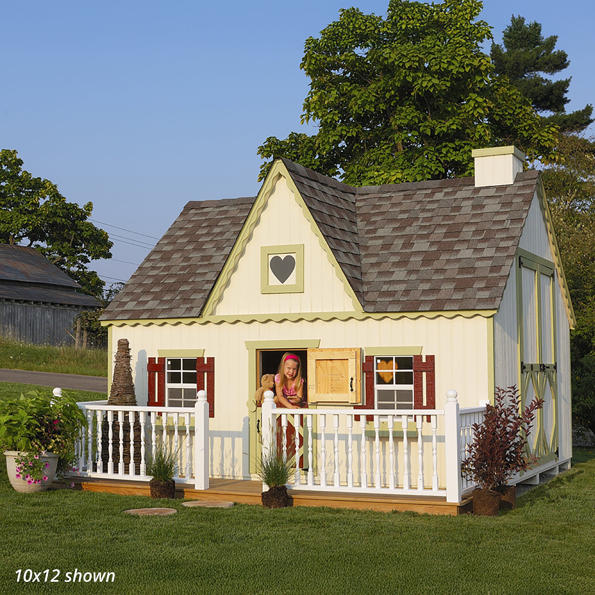 Little Cottage Co 10X12 VP-PNK-FK-DR playhouses - View #6