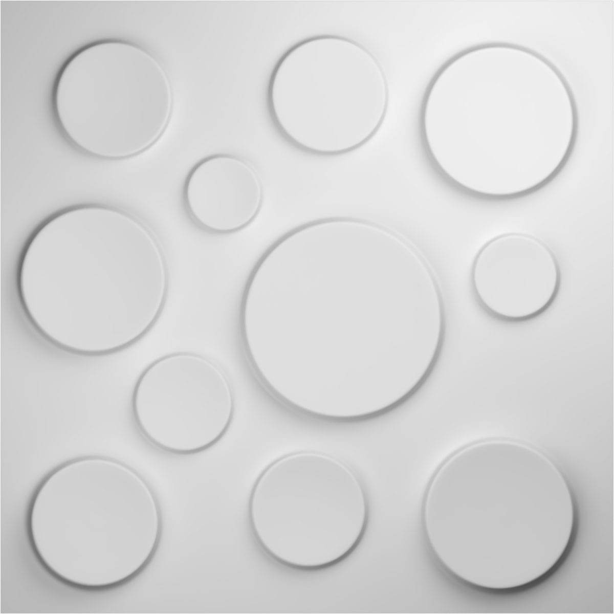 Ekena Millwork WP20X20CSWH-CASE-10 19-5/8-in x 19-5/8-in Embossed Paintable/Stainable White PVC Abstract Wall Panel ( 10 -Pack, Covers 26.75-sq ft )