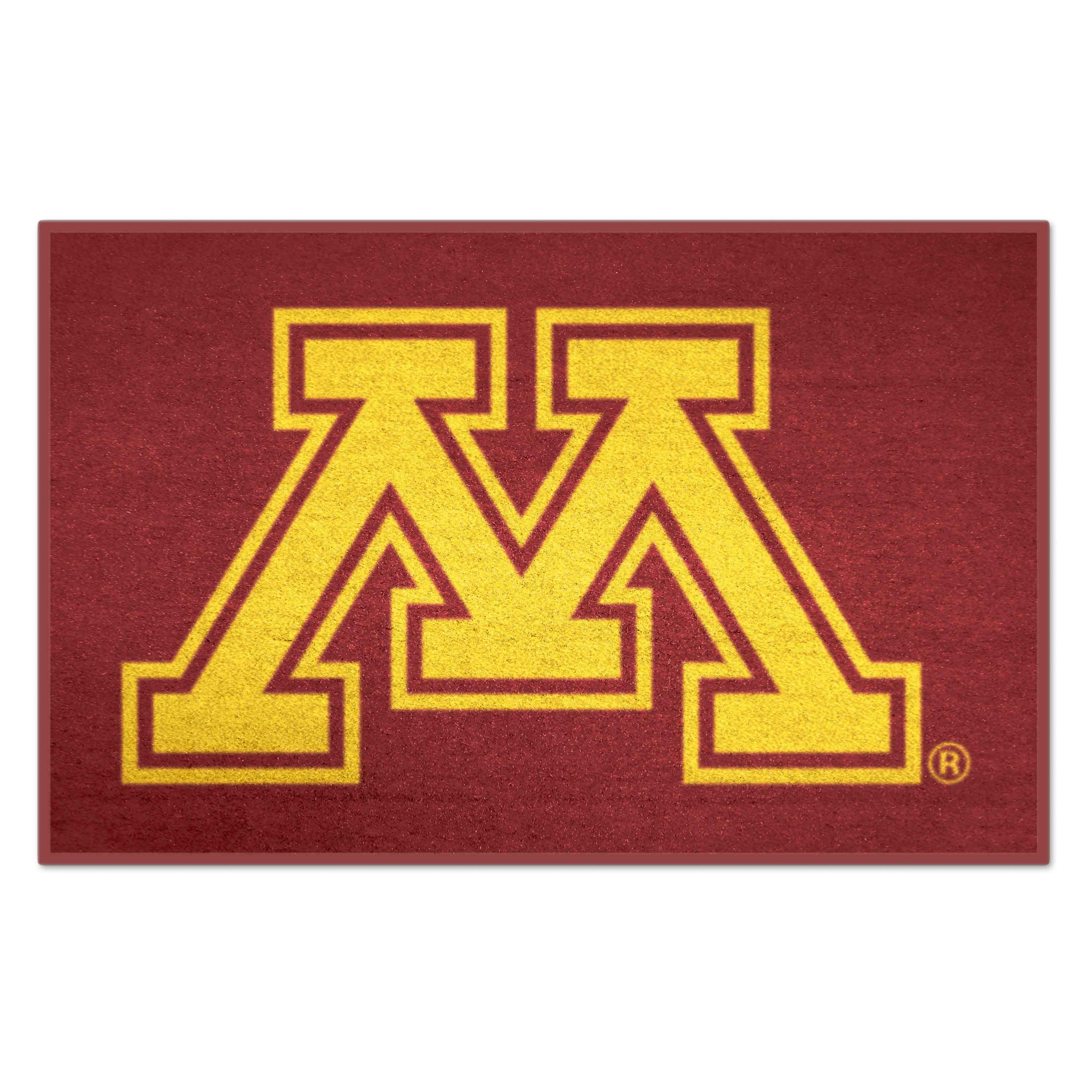 FANMATS 1025 Minnesota Golden Gophers 2-ft x 3-ft Red Nylon Rectangular Indoor Decorative Sports Door Mat