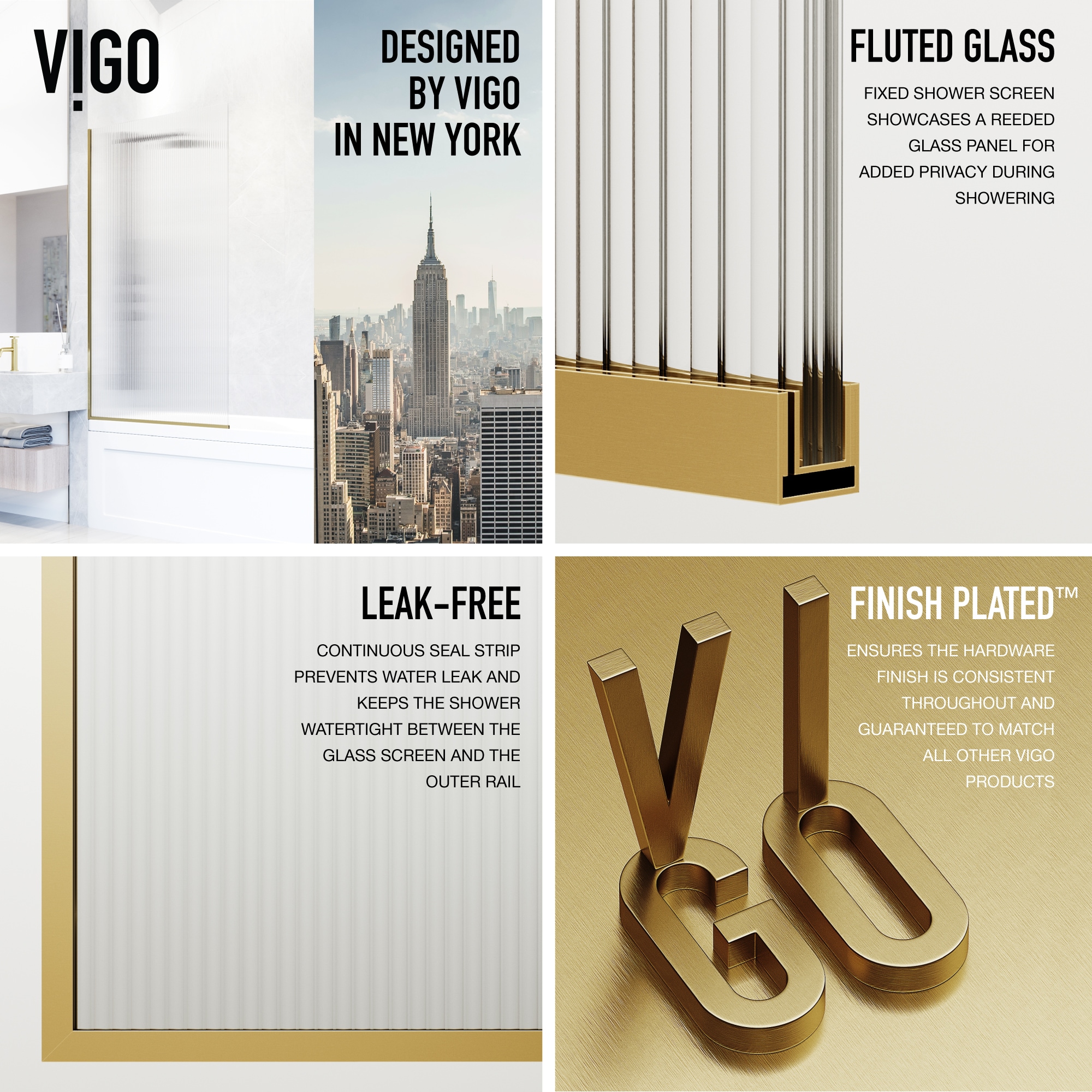 VIGO VG6075MGFL3462 Bathtub-Doors - View #5