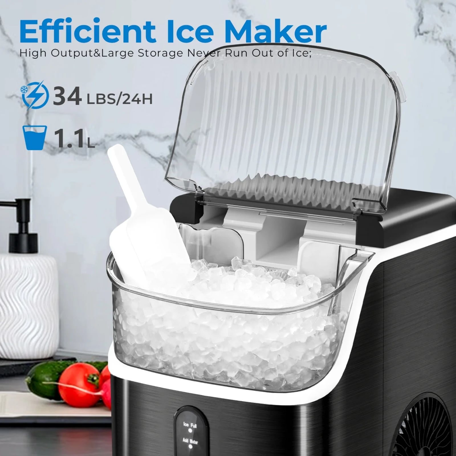 COWSAR LSIM-Z5815NB-BLACK Ice-Makers - View #2