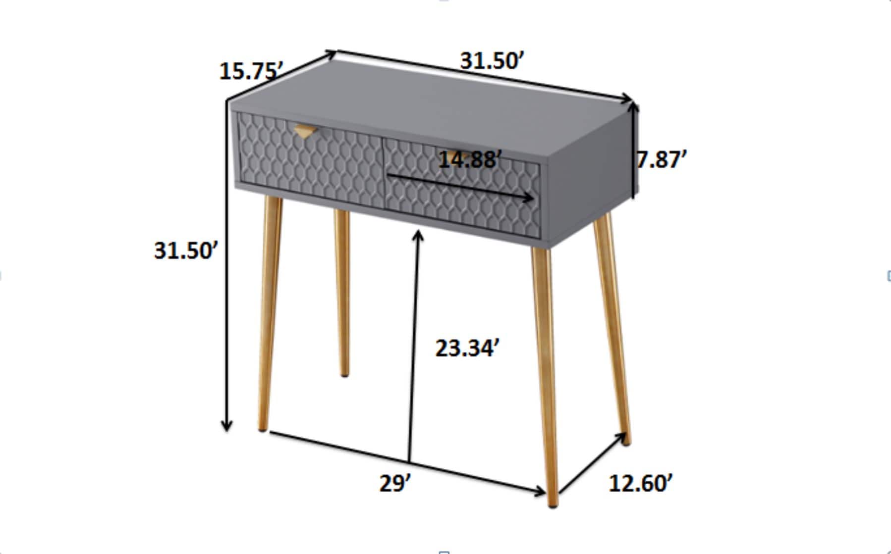 CASAINC WF-DRT-1472A-GY Bedroom-Vanities - View #8