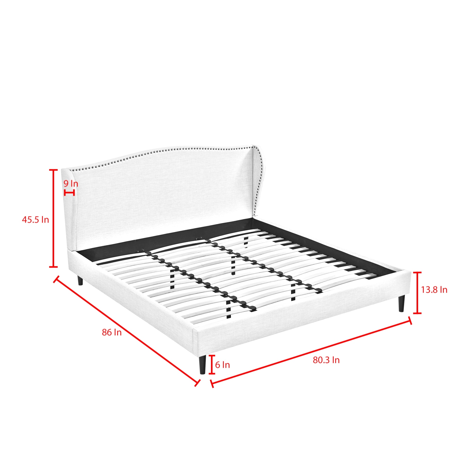 Rustic Manor Knight Grey King Wood Platform Bed in the Beds department ...