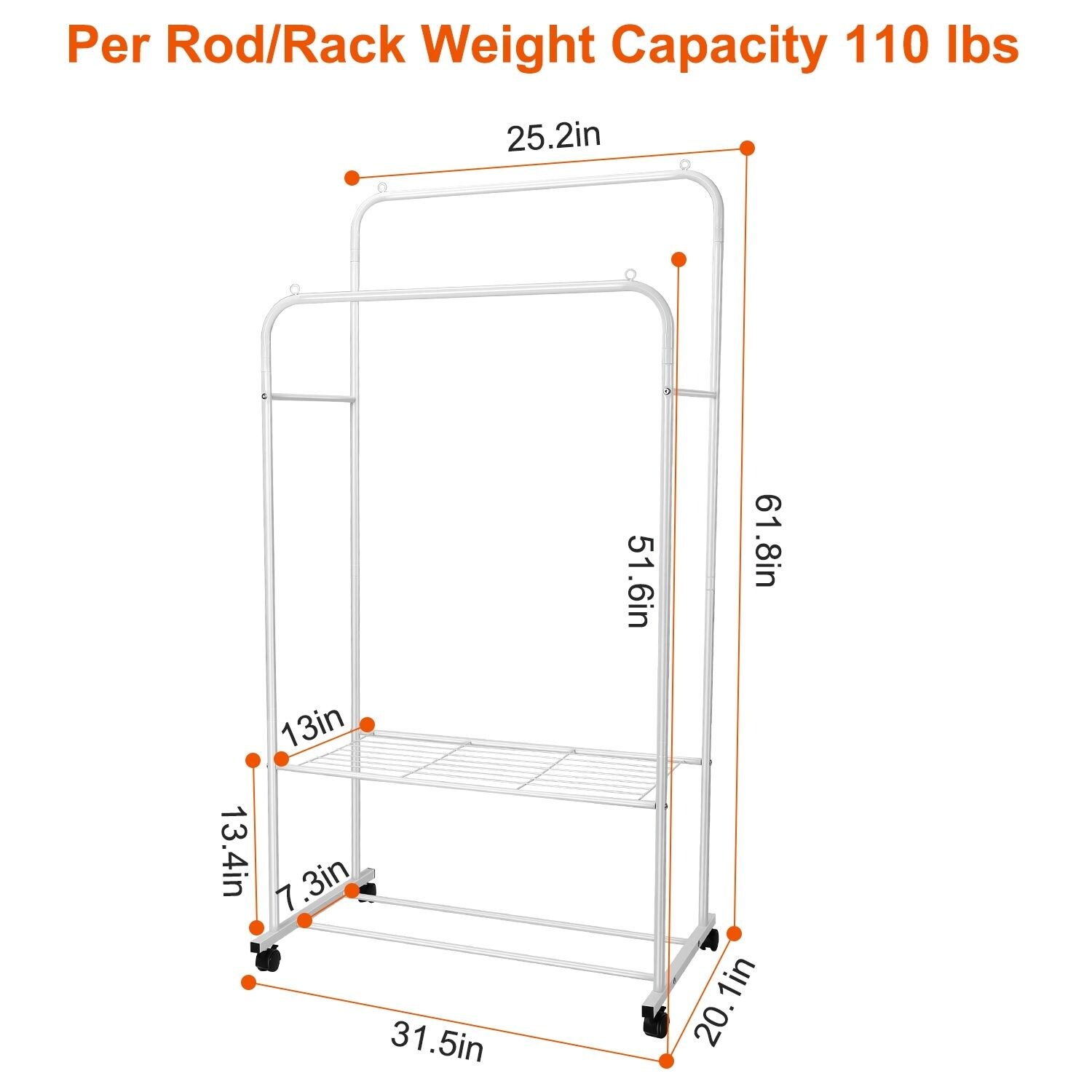 Huluwat RY-01H7X6QP Garment-Racks - View #4