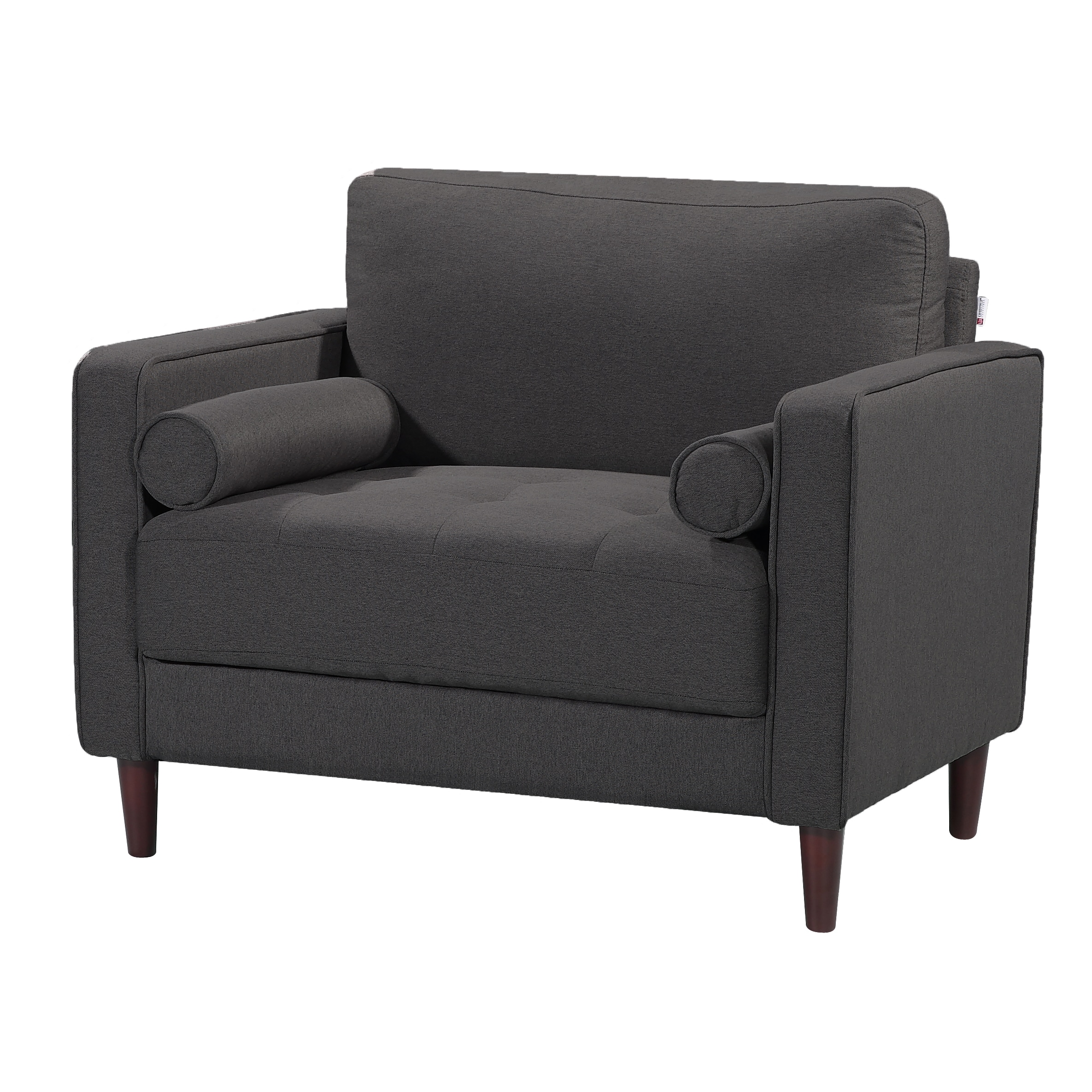 Lifestyle Solutions LSLA776HRGR Lamar Midcentury Heather Grey Accent Chair