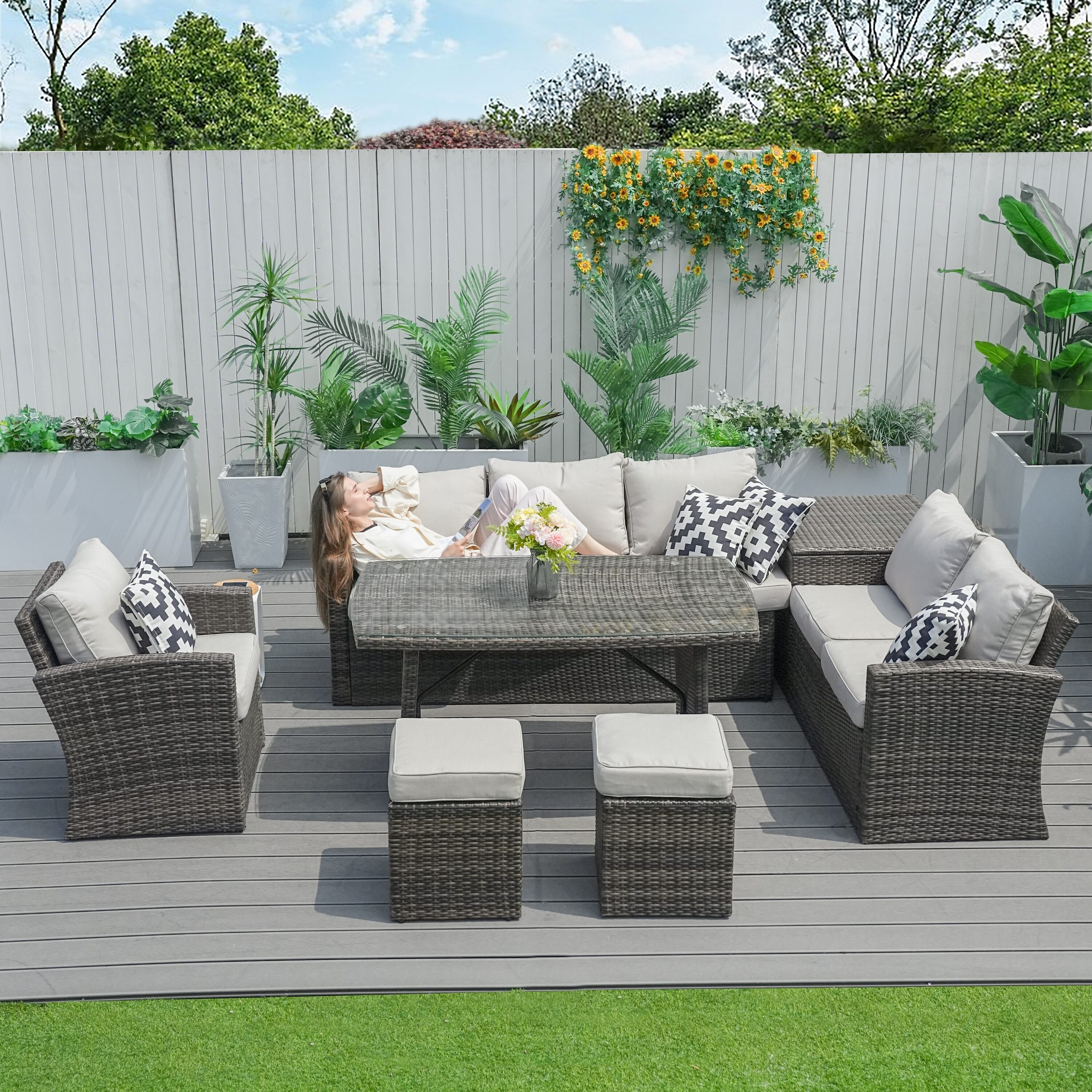 Moda Furnishings MPAS-1403B-BR Patio-Conversation-Sets - View #2
