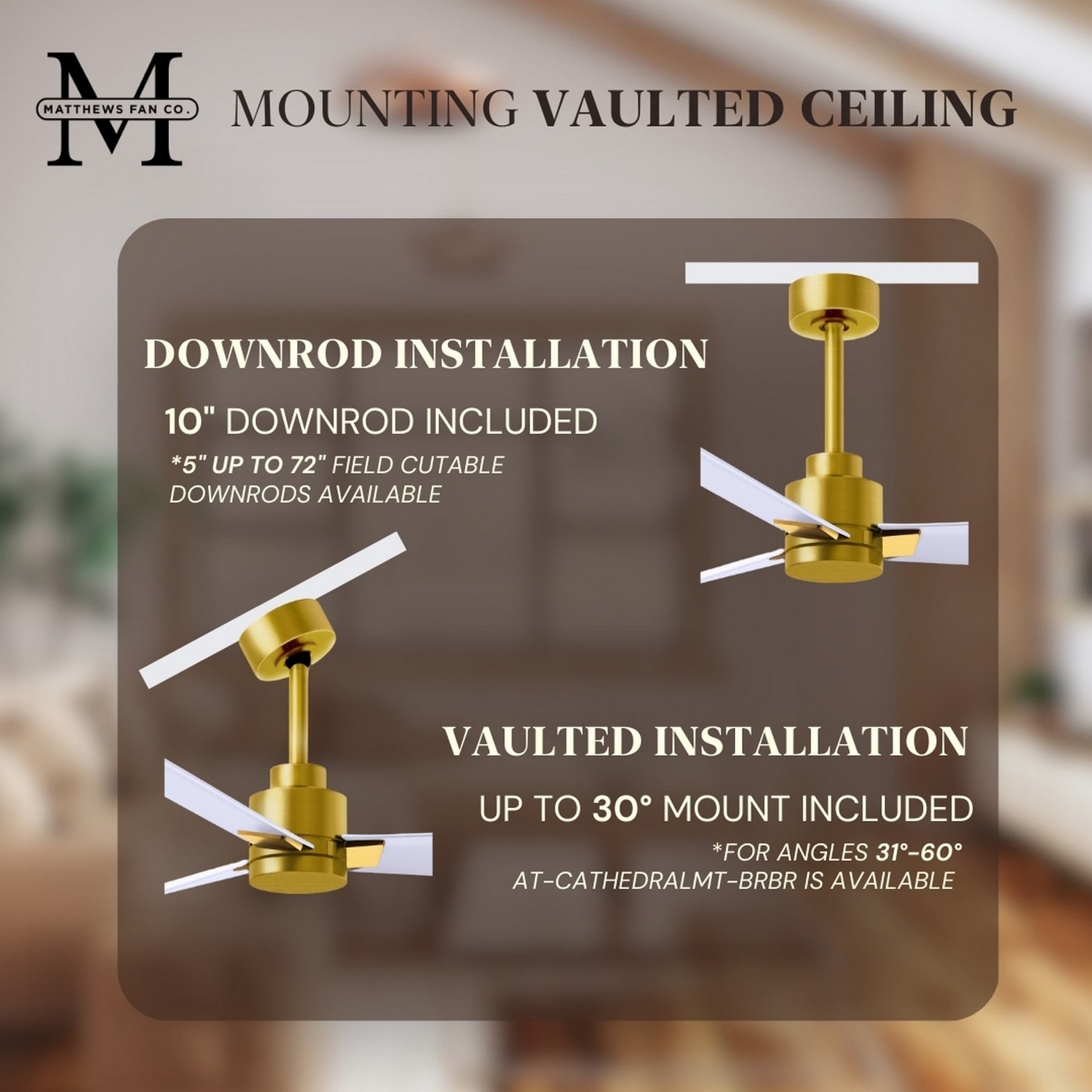 Matthews Fan Company AK-BRBR-MWH-56 Ceiling-Fans - View #10