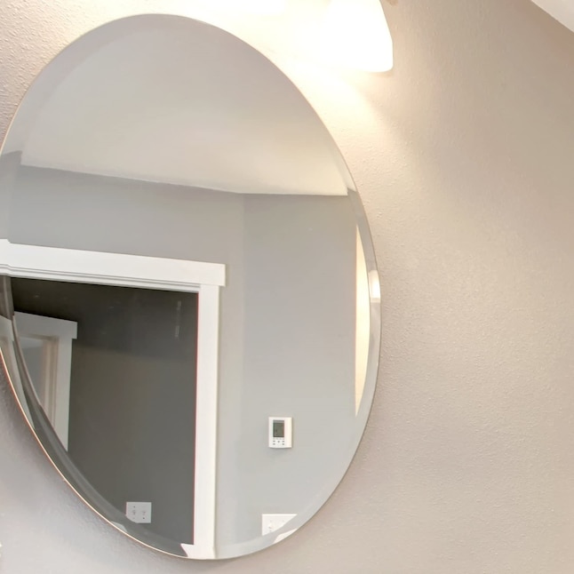Mirror Frameless Wall, 42 Round Mirror Silver