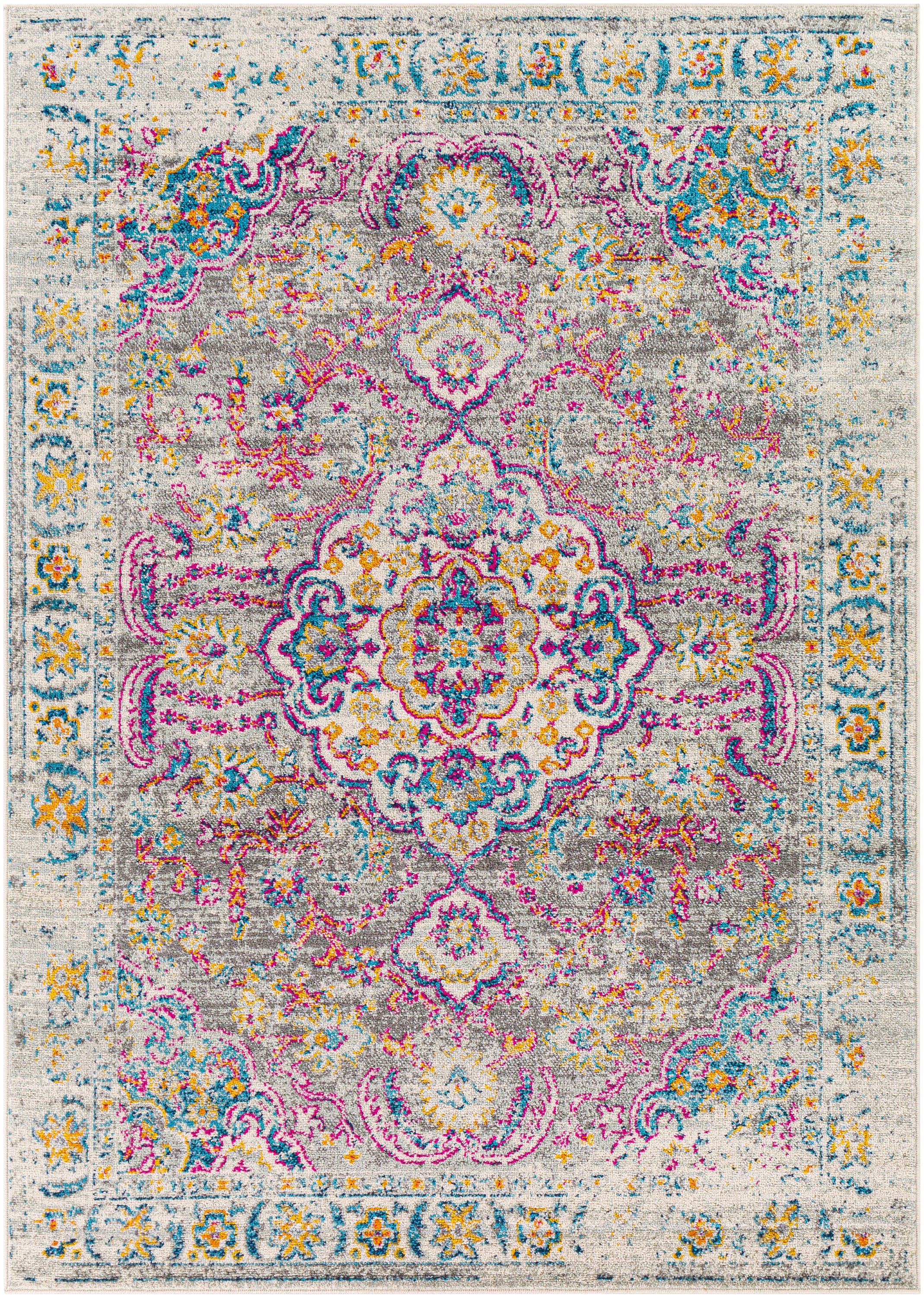 Artistic Weavers HAP1135-5373 Harput 5 X 7 (ft) Teal Indoor Medallion Oriental Area Rug