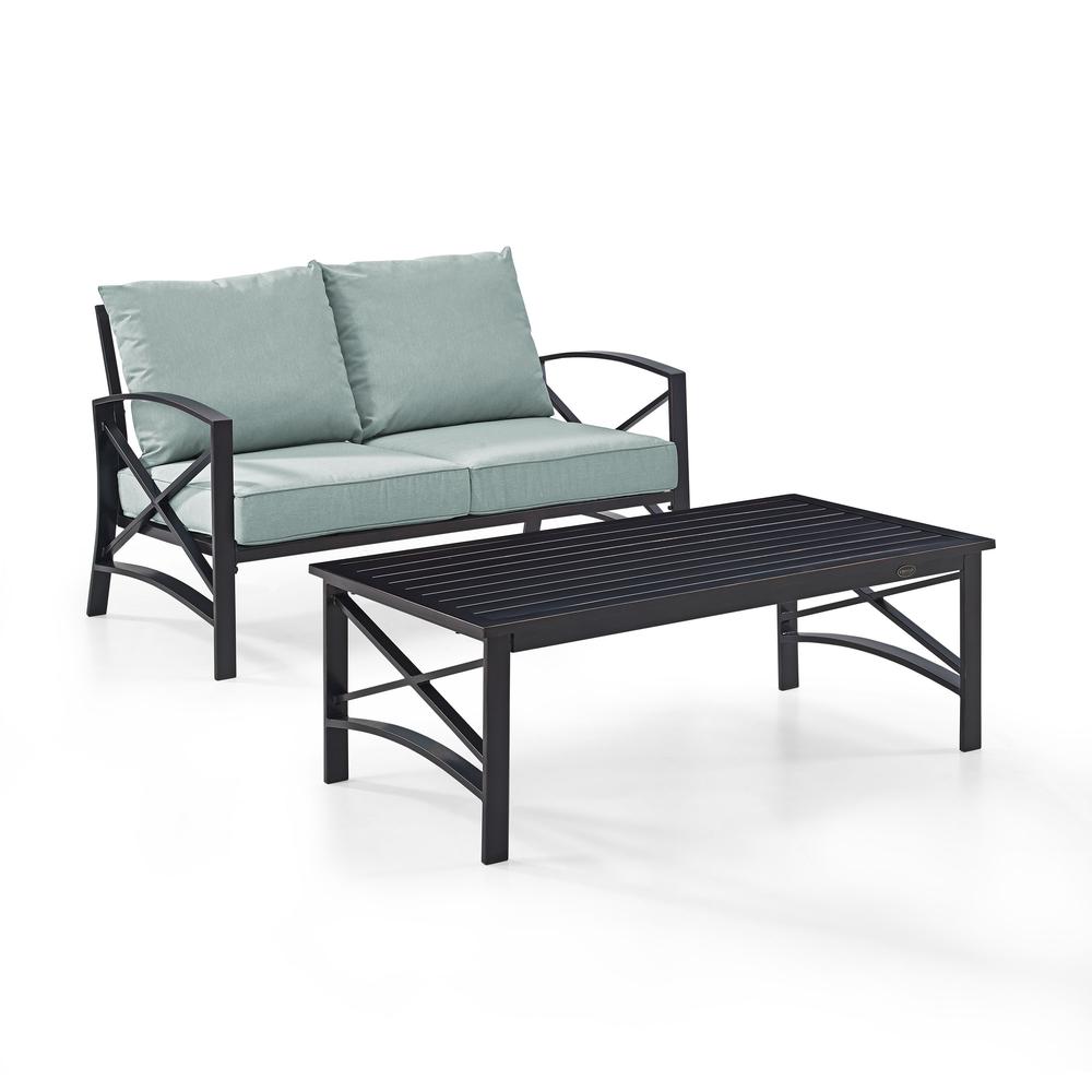 Crosley Furniture - Kaplan 2Pc Outdoor Loveseat Patio Furniture Set