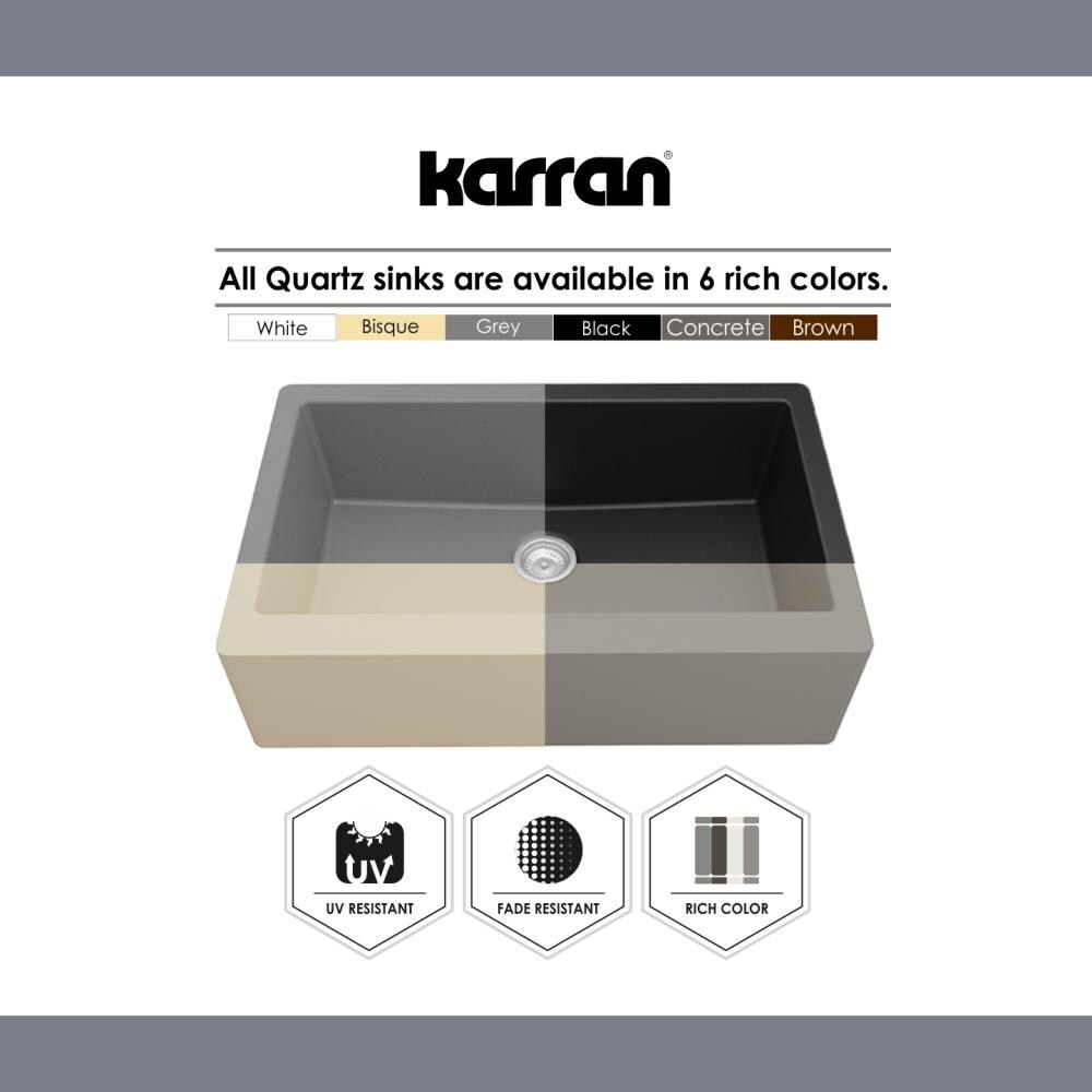 Karran QBSBI 3-1/2 in. Kitchen Sink Basket Strainer in Bisque