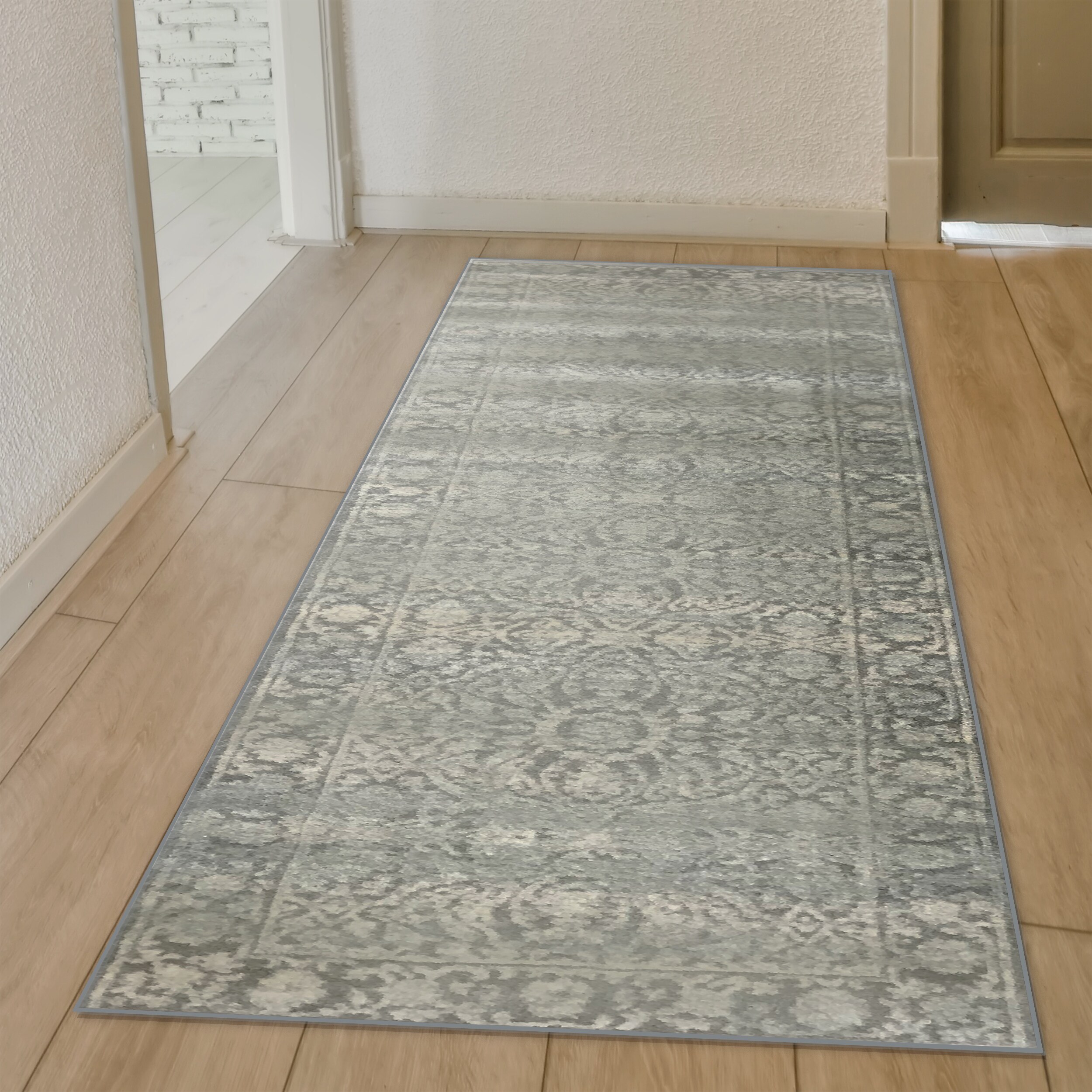 Radici USA 3564/0033/GREY Colosseo 2 x 8 (ft) Polypropylene Gray Rectangular Indoor Distressed/Overdyed Vintage Runner rug