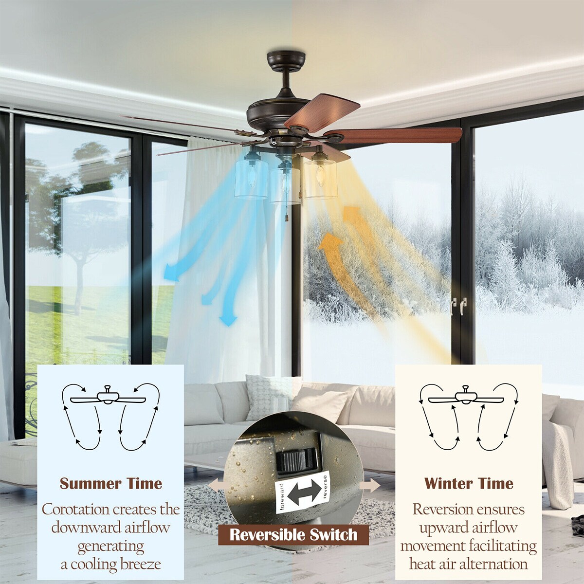 WELLFOR DZJ24571US Ceiling-Fans - View #4
