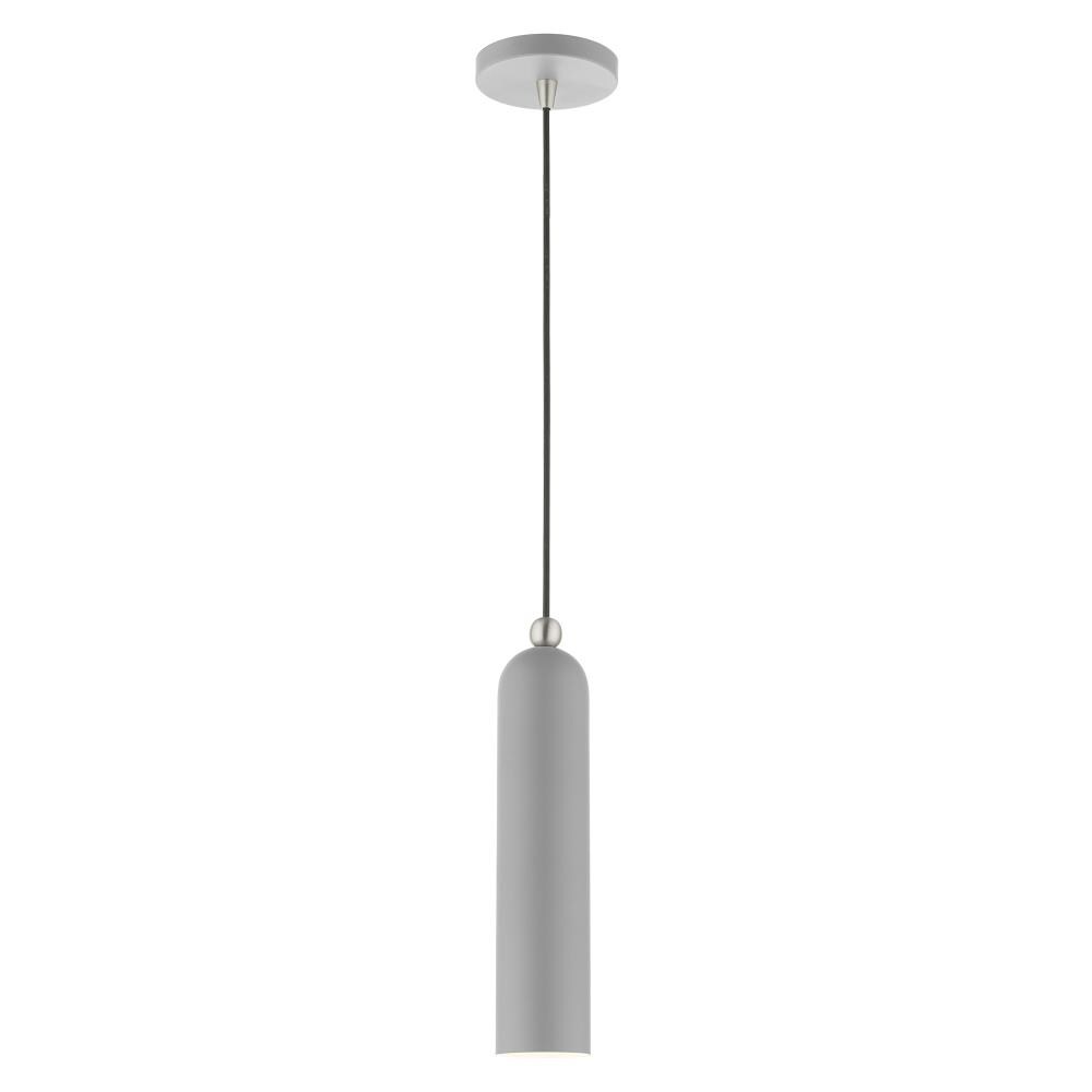Livex Lighting 46751-80 Ardmore 1 -Light Nordic Gray Modern/contemporary Cylinder Mini Hanging Pendant light