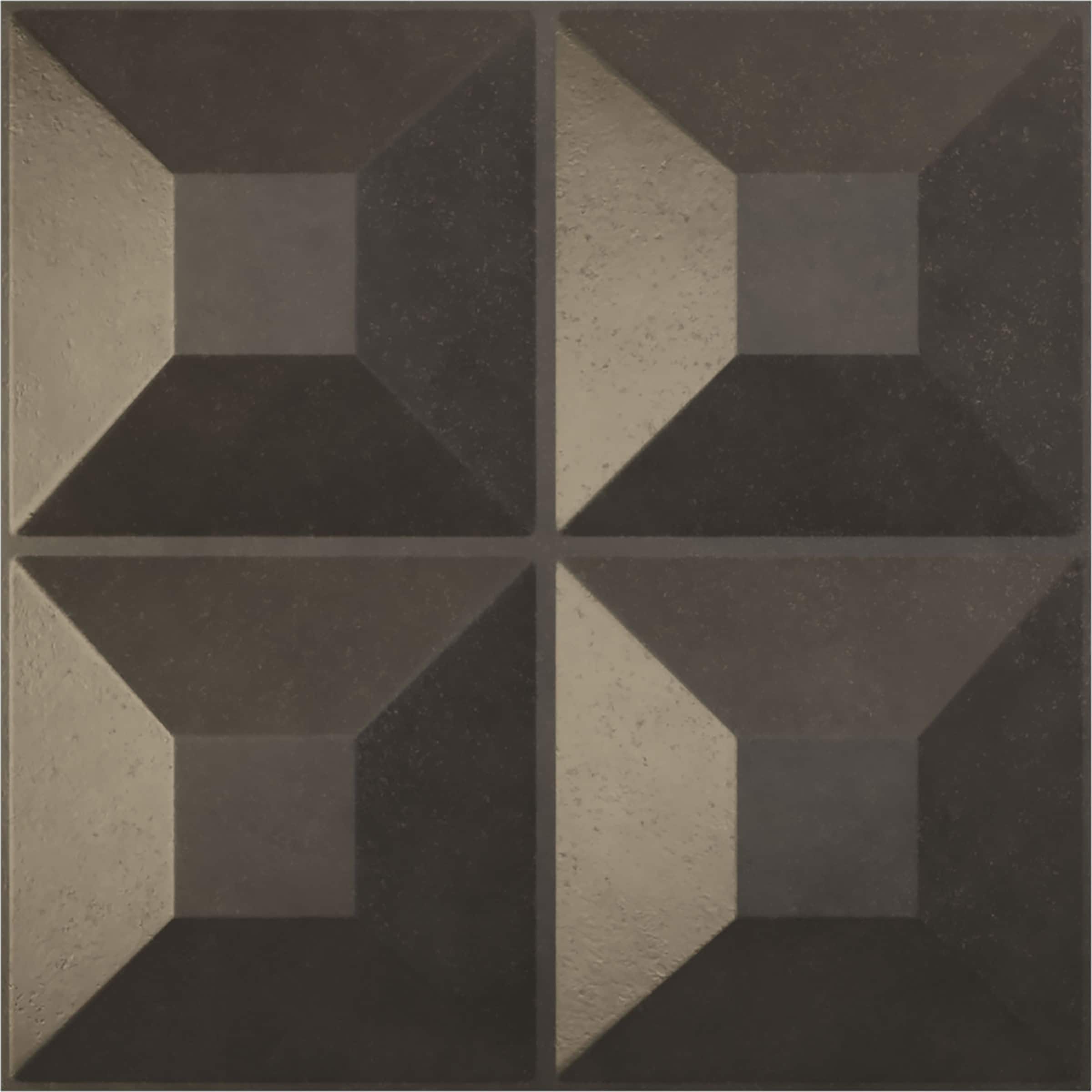 Ekena Millwork WP20X20FODST-CASE-12 19-5/8-in x 19-5/8-in Embossed Paintable/Stainable Black PVC Wall Panel ( 12 -Pack, Covers 32.04-sq ft )