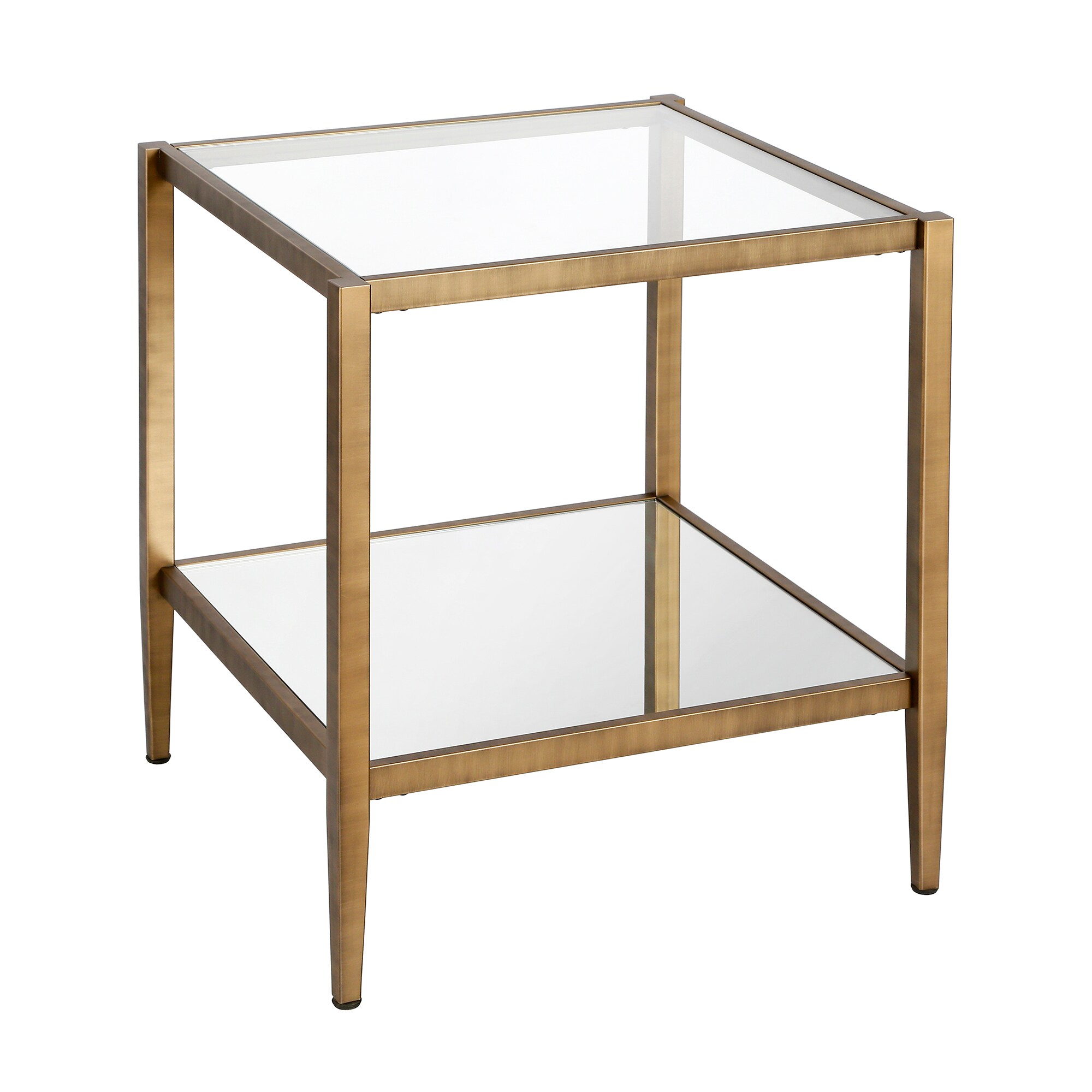 gold glass end tables