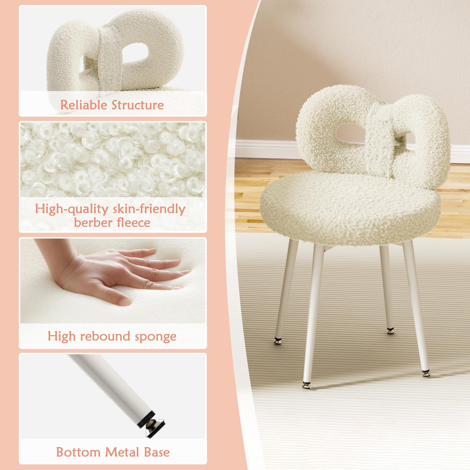 FurniFusion L-SZYSW Vanity-Stools - View #5