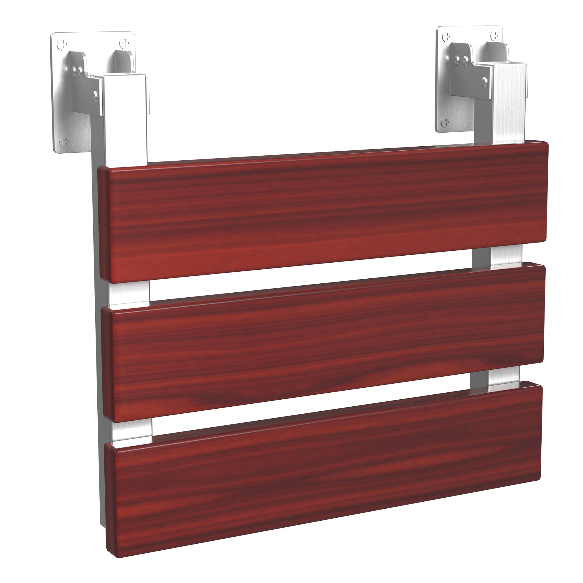 PULSE 4008-SSB Stainless Steel Brushed Wood Wall mount Shower chair ADA Compliant