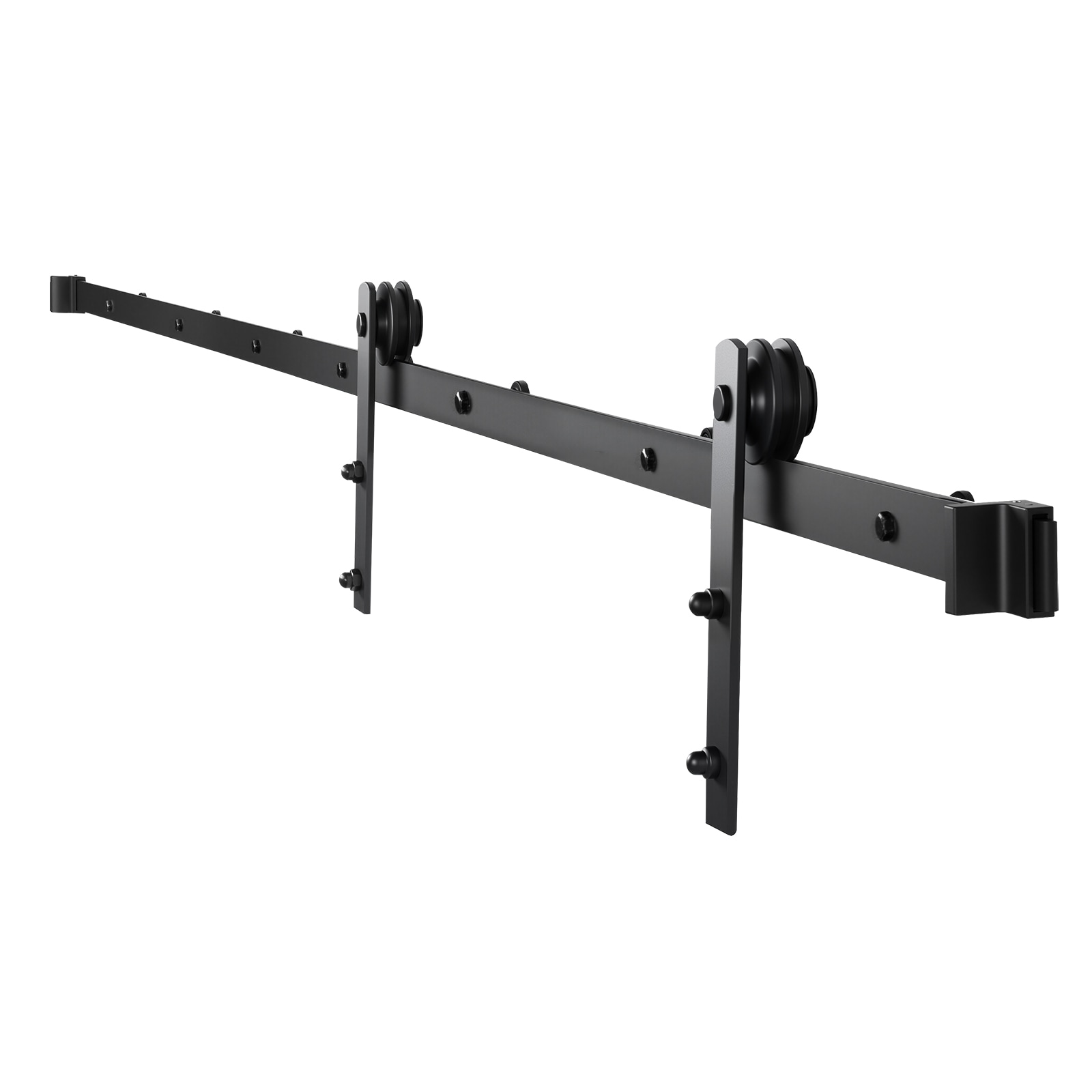 VEVOR 10FT Sliding Barn Door Hardware Kit  330 LBS Weight Capacity  Compatible with 60 Inches Max Width and 1-3/8 to 1-3/4 Inches Thickness Single Sliding Barn Door  Durable Track and I-shape Roller Black