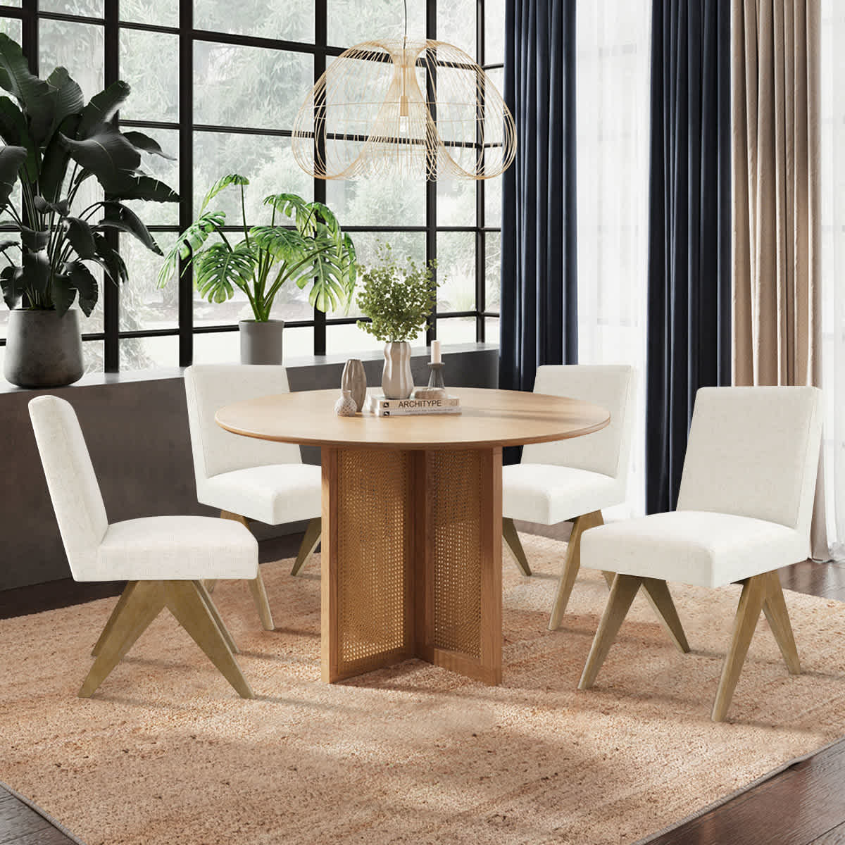 Maison Boucle MORGAN-CHAIR-CREAM-4 Dining-Chairs - View #2