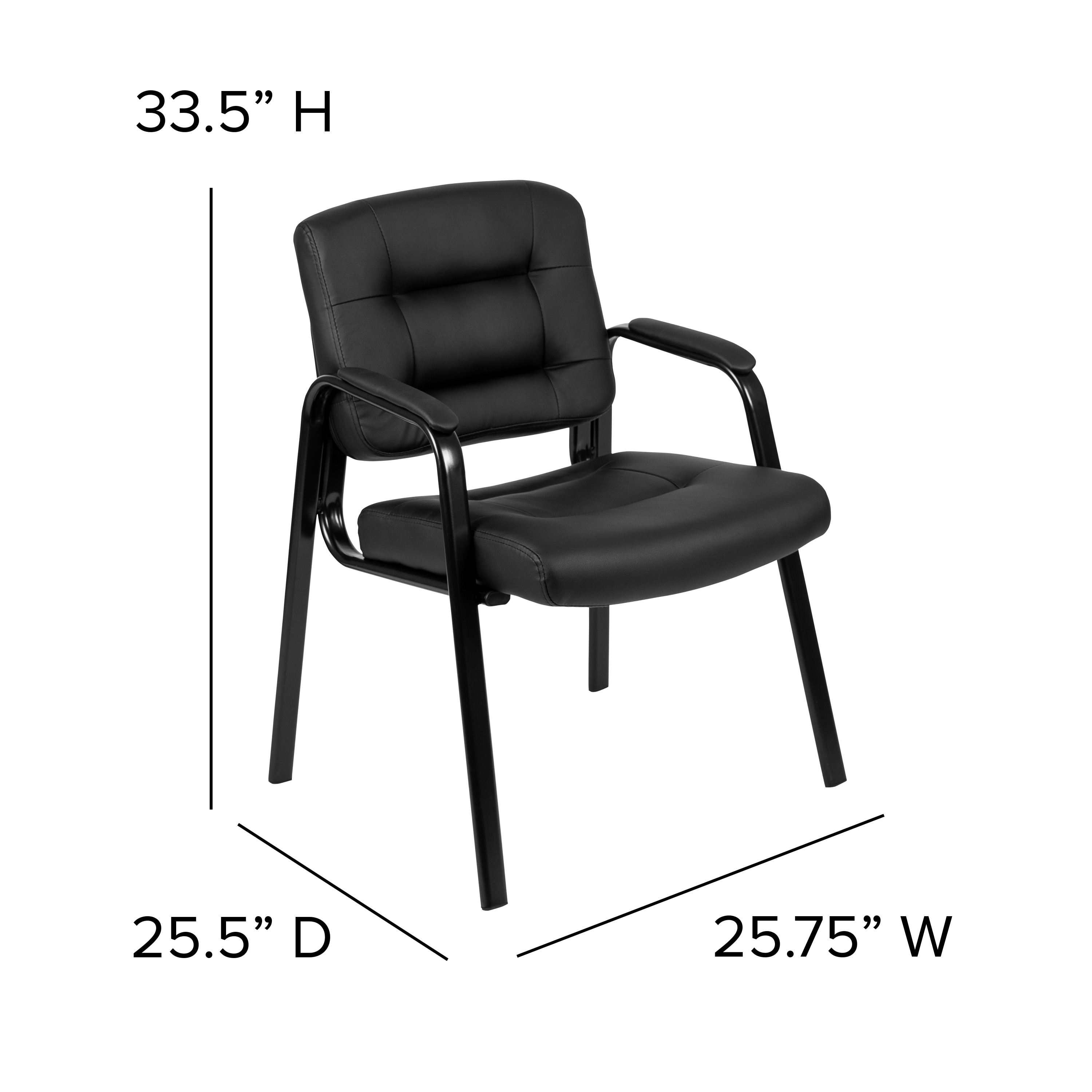 Flash Furniture Black Contemporary Faux Leather Executive Chair in the ...