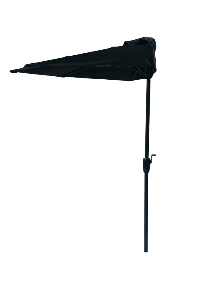 CASAINC 9-ft No-Tilt Half-Round Patio Umbrella in the Patio Umbrellas ...