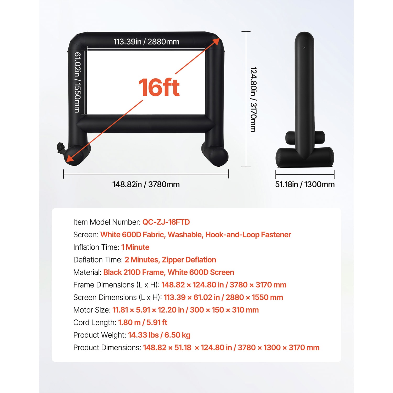 Mecale YAS-87TD06 Inflatable-Movie-Screens - View #7