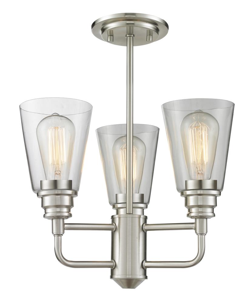 Z-Lite 428SF-BN Annora 1 -Light 15-in Brushed Nickel Semi Flush Mount Light