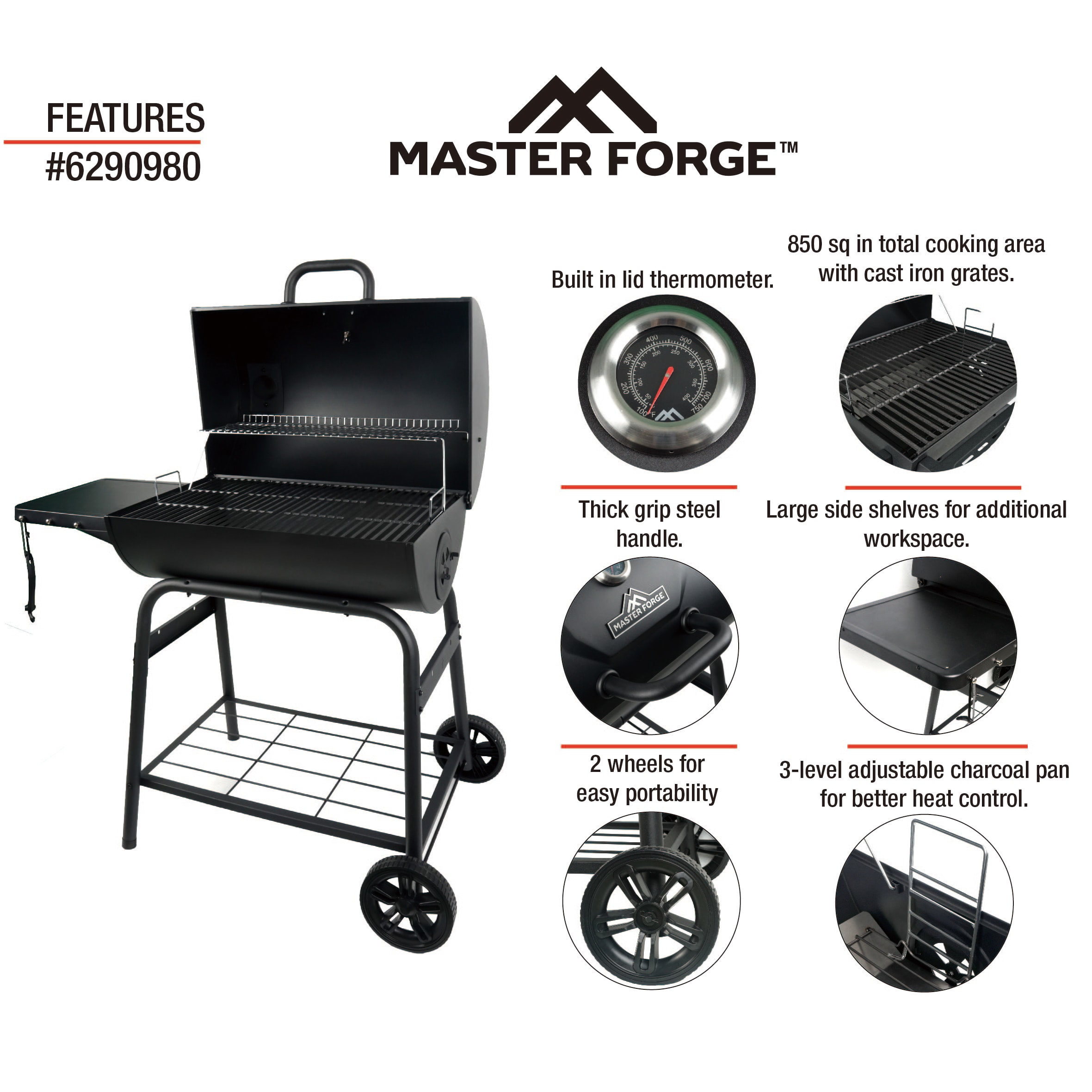 Master Forge CBC25020L Charcoal-Grills - View #3