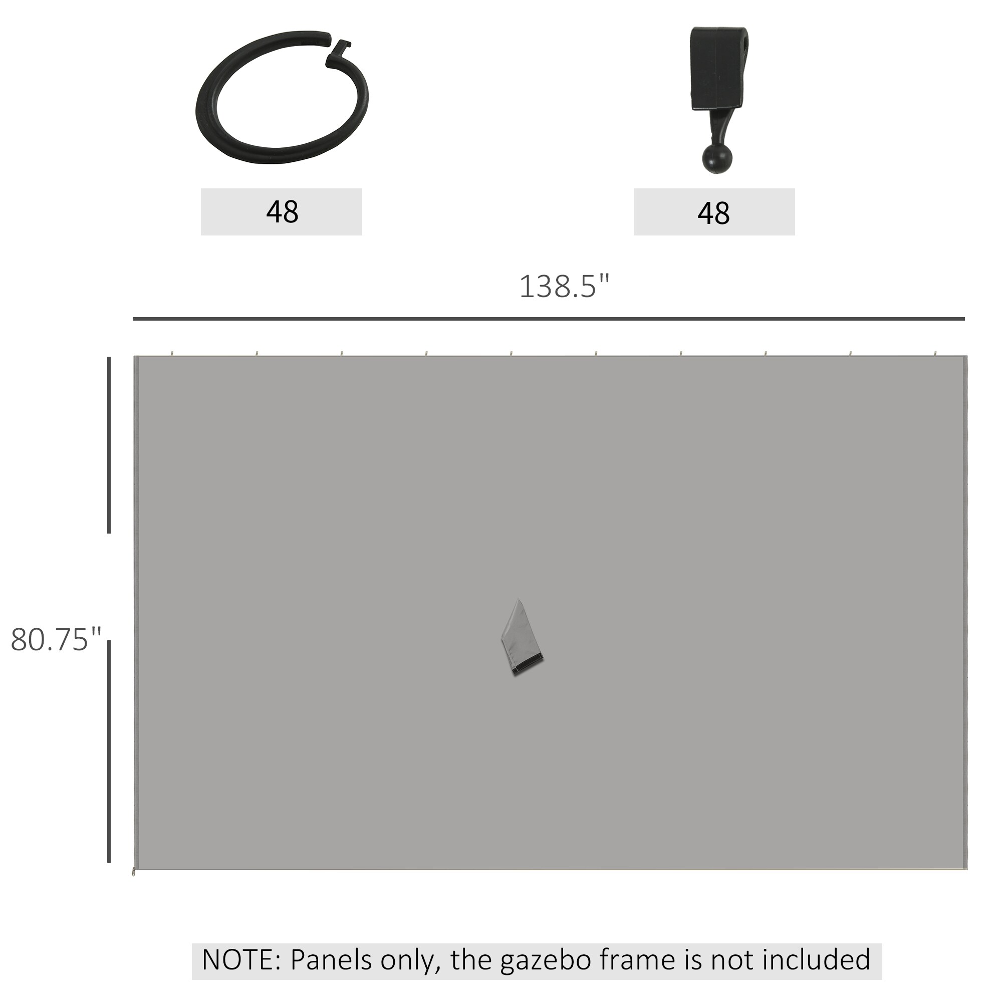 Outsunny 84C-226V01LG Canopy-Parts-Acc - View #3