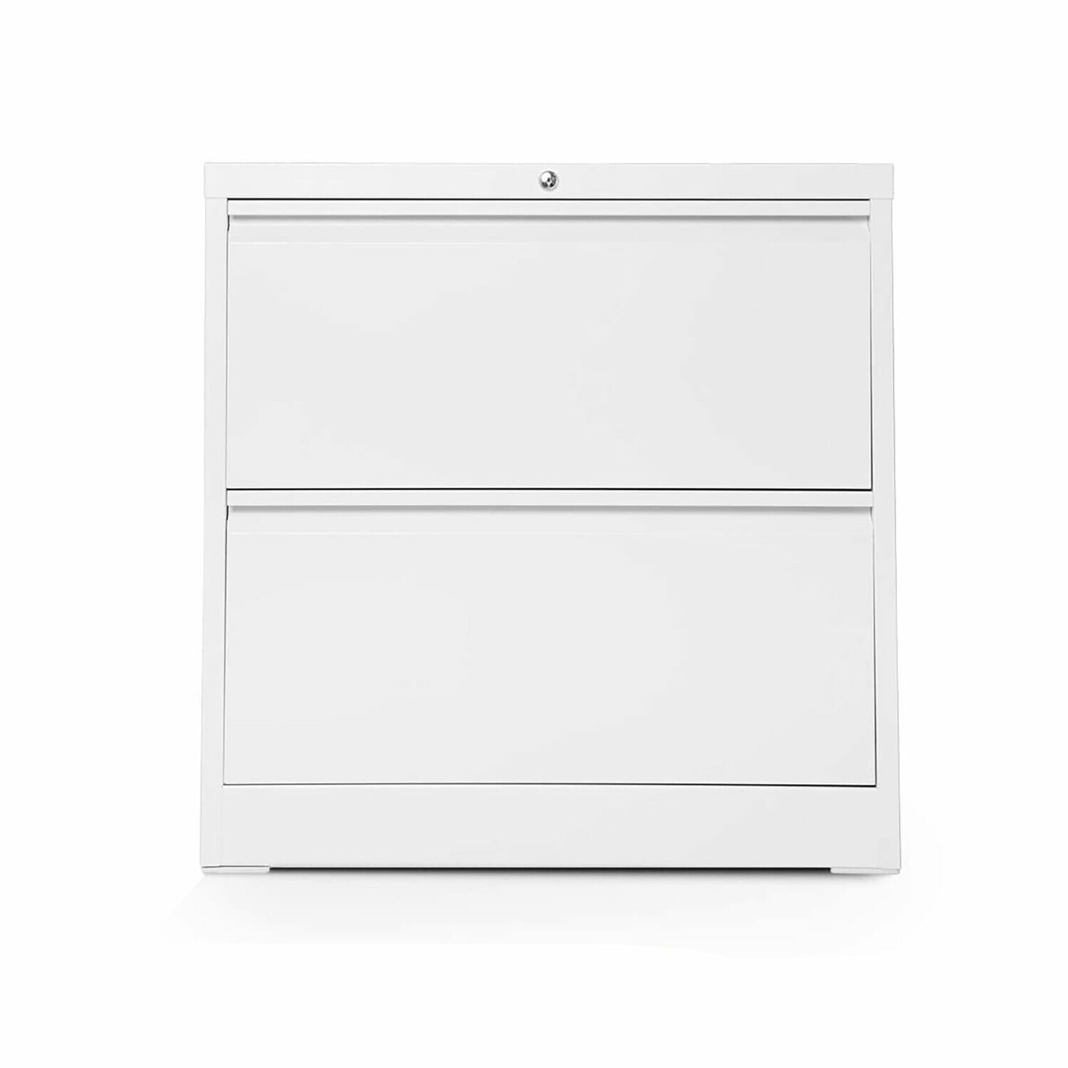 AOBABO Contemporary 2-Drawer Lateral File Cabinet, White, 28.3-inH X 17 ...