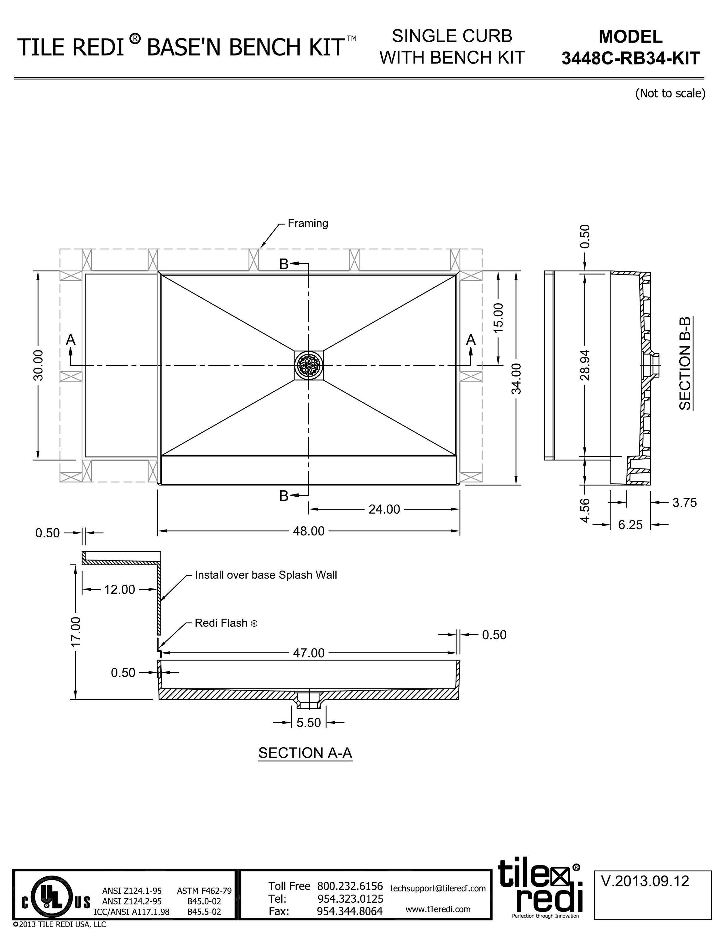 Tile Redi 3448C-RB34KIT Shower-Floors - View #9