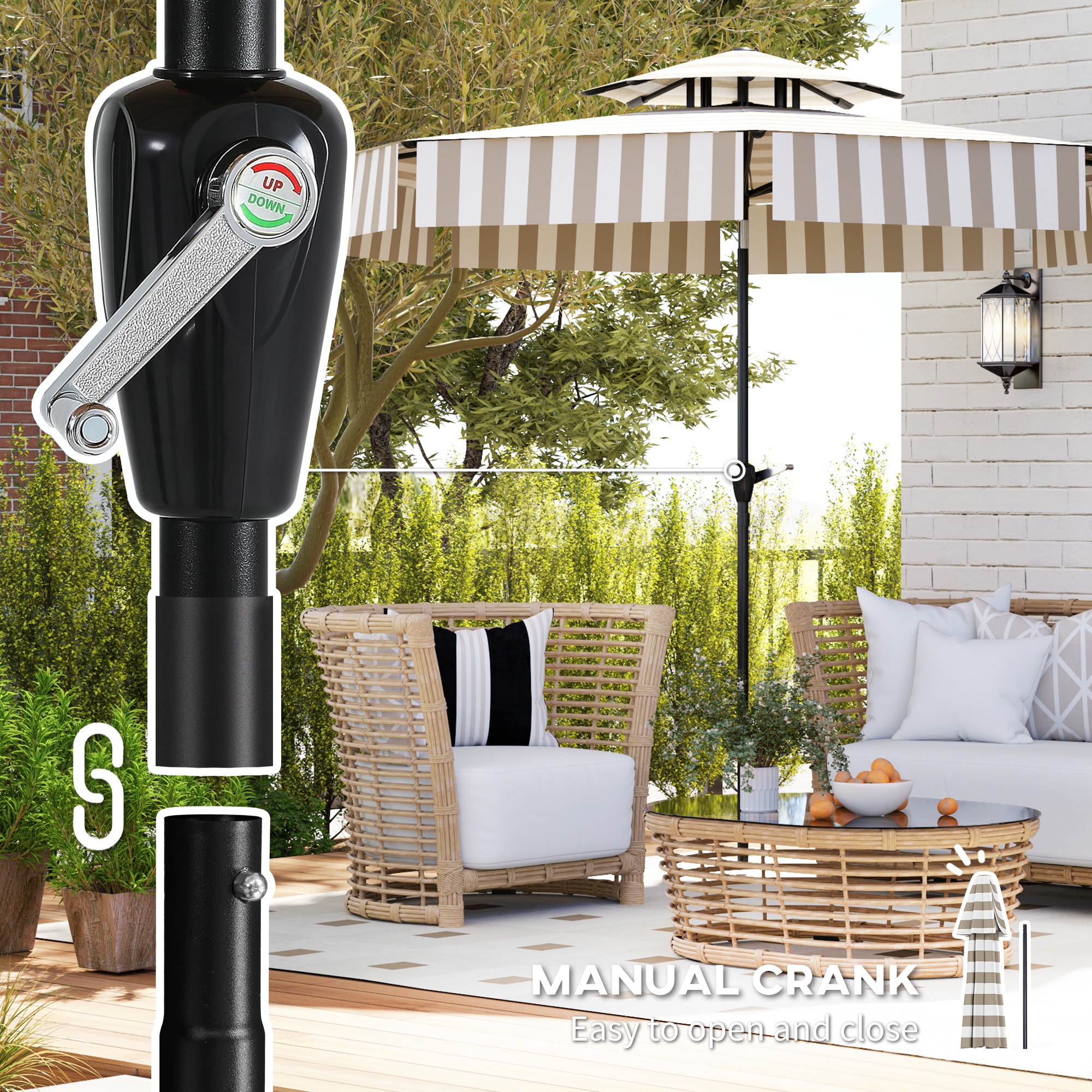 Outsunny 84D-379V00LG Umbrellas-2 - View #9