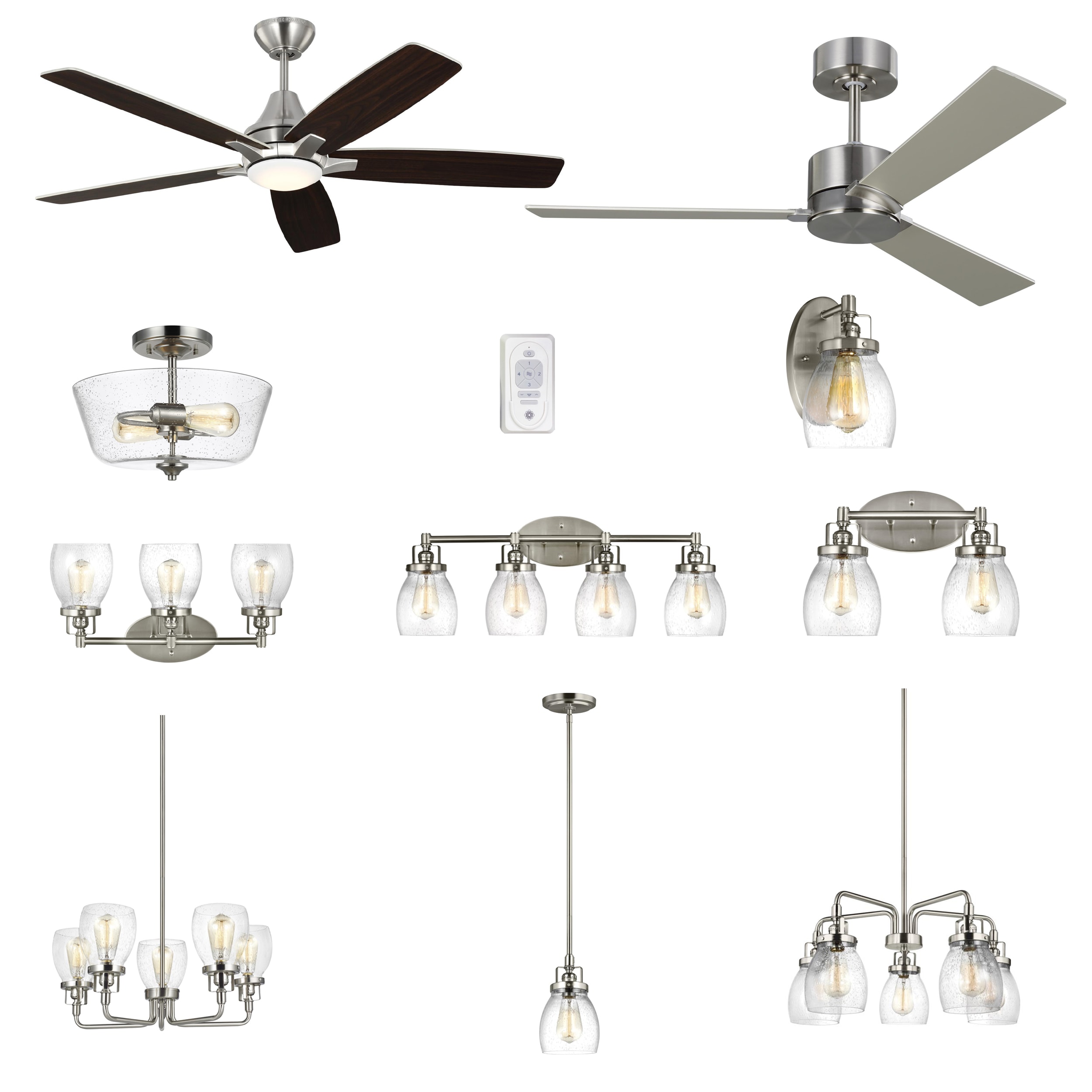 Generation Lighting Generation Lighting Belton Transitional Brushed Nickel Collection